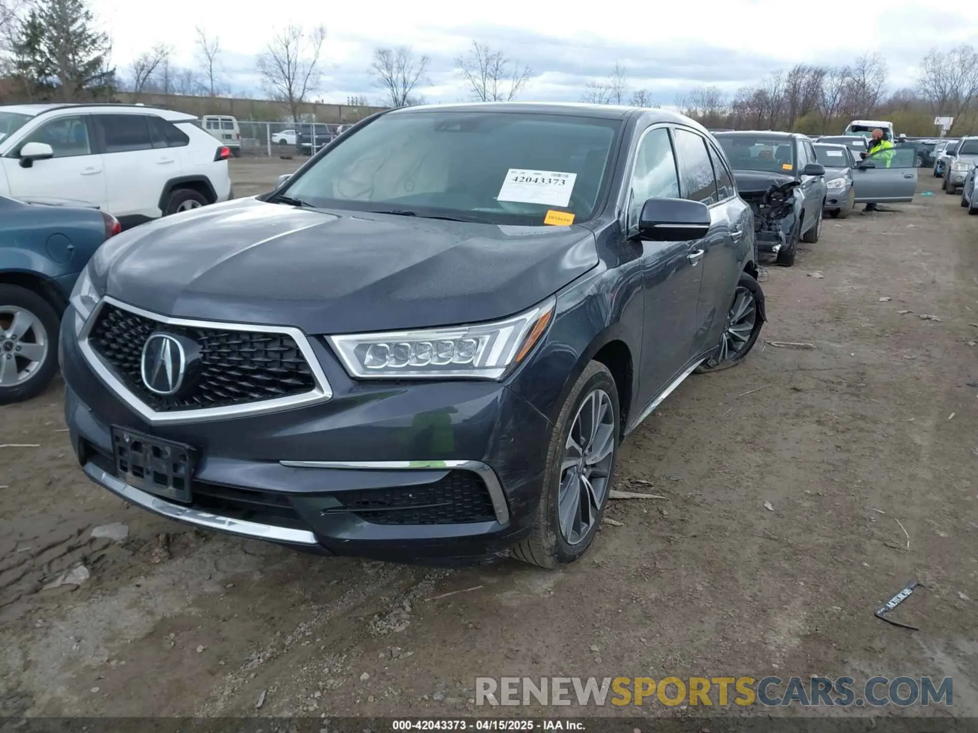 2 Photograph of a damaged car 5J8YD4H50KL008665 ACURA MDX 2019