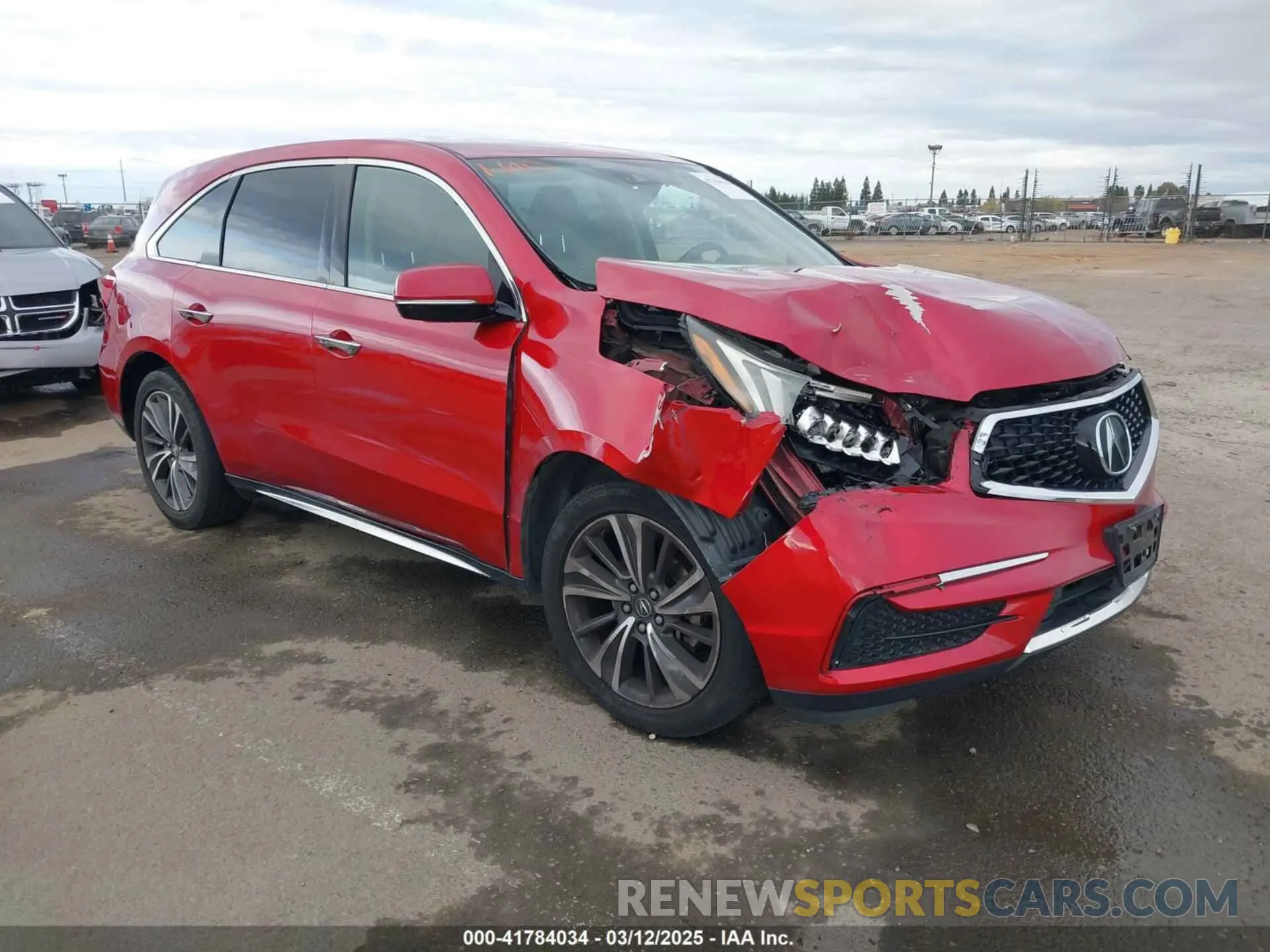 1 Photograph of a damaged car 5J8YD4H53KL012273 ACURA MDX 2019