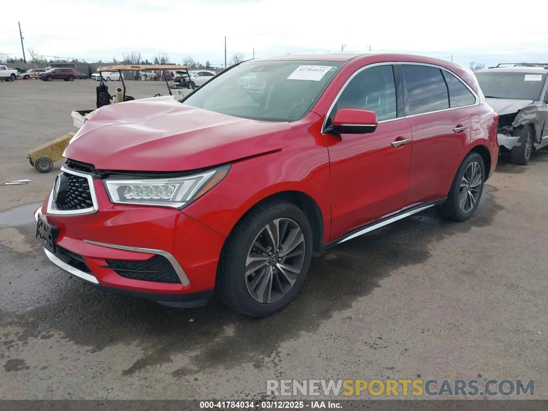 2 Photograph of a damaged car 5J8YD4H53KL012273 ACURA MDX 2019