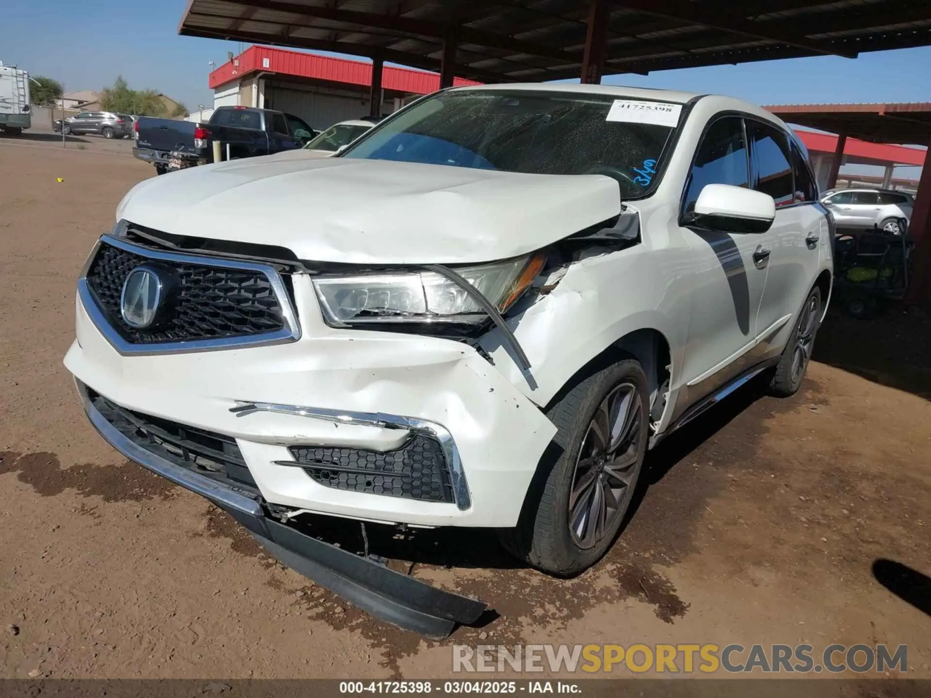 2 Photograph of a damaged car 5J8YD4H55KL000156 ACURA MDX 2019
