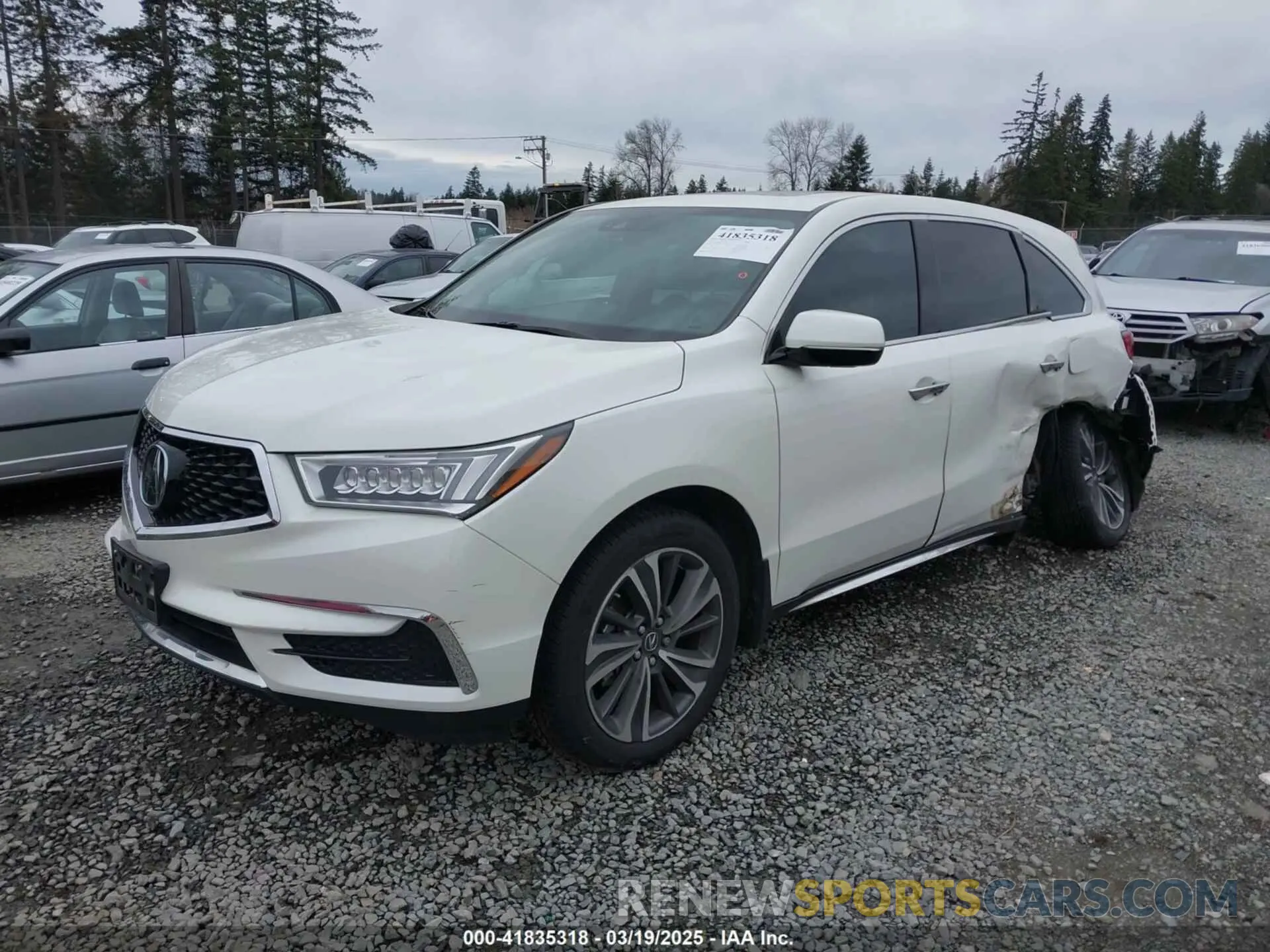 2 Photograph of a damaged car 5J8YD4H55KL016745 ACURA MDX 2019