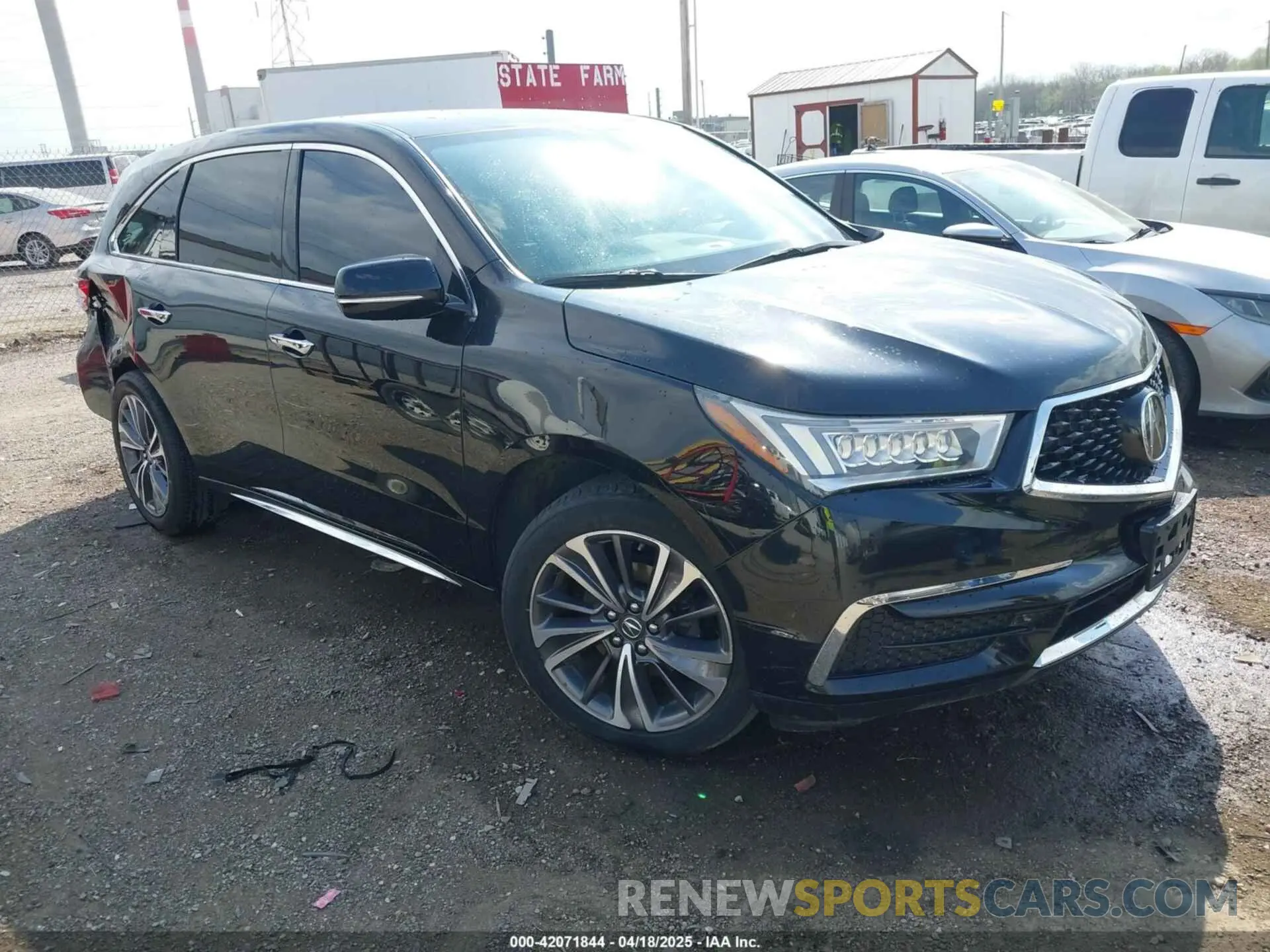 1 Photograph of a damaged car 5J8YD4H55KL028765 ACURA MDX 2019