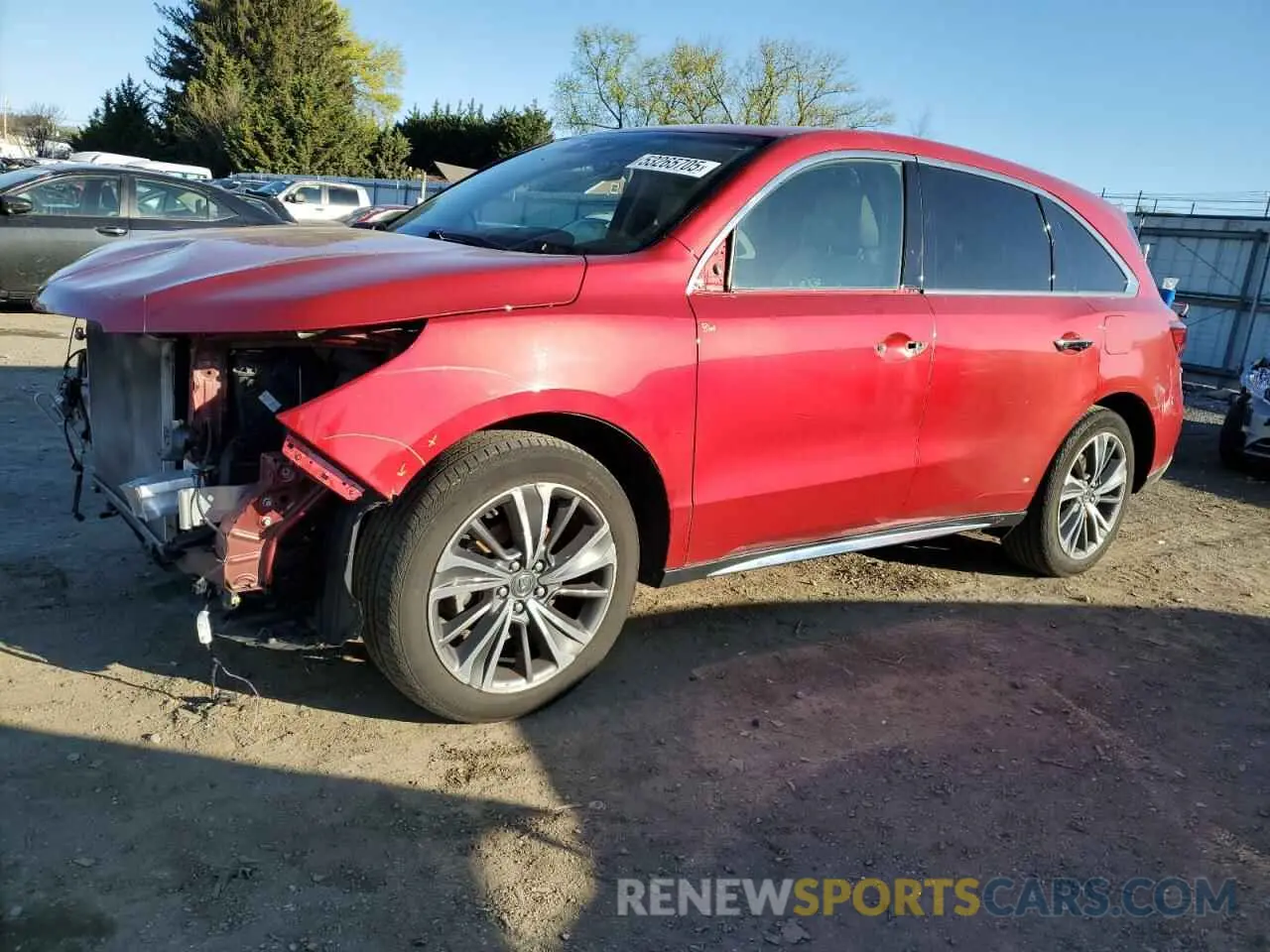 1 Photograph of a damaged car 5J8YD4H59KL003061 ACURA MDX 2019
