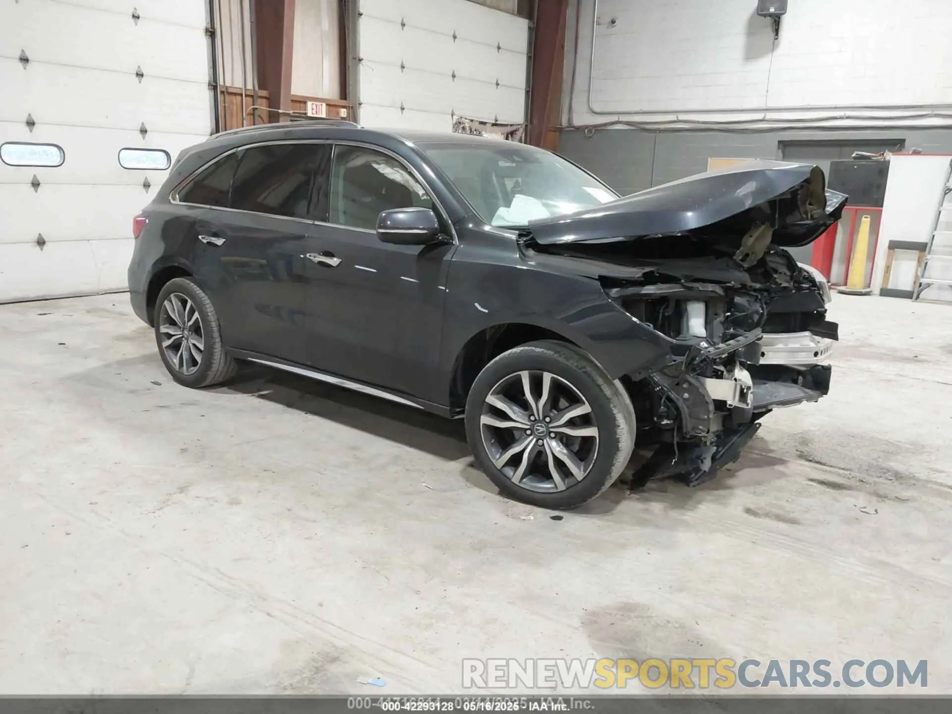 1 Photograph of a damaged car 5J8YD4H89KL015348 ACURA MDX 2019