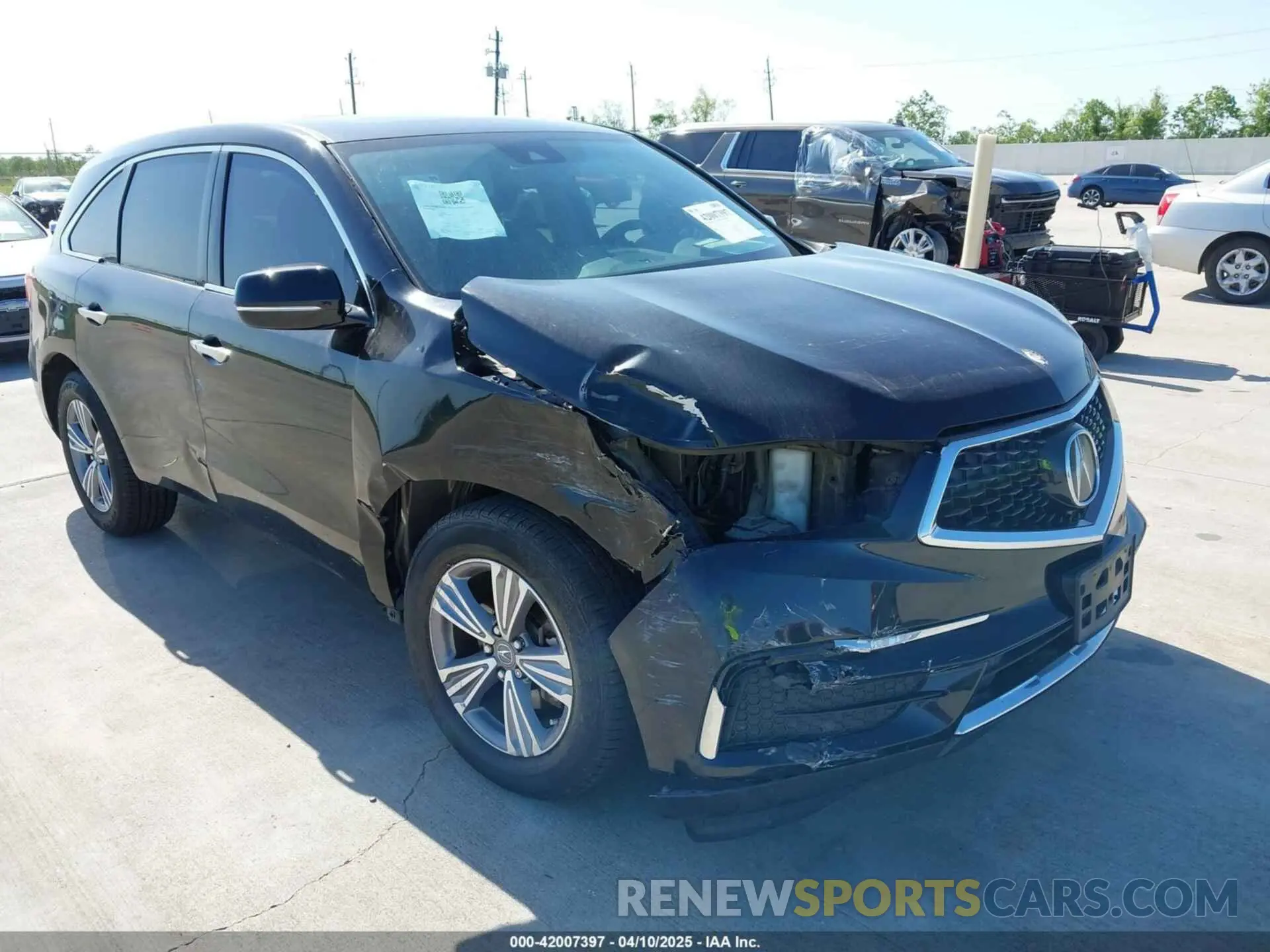 1 Photograph of a damaged car 5J8YD3H30LL002987 ACURA MDX 2020