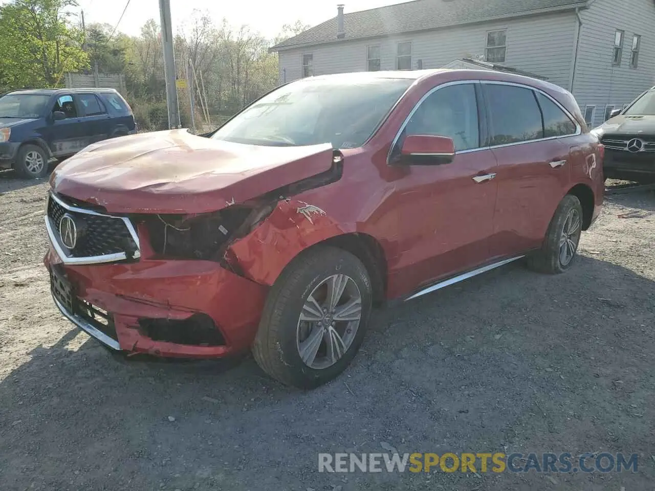 1 Photograph of a damaged car 5J8YD3H36LL010558 ACURA MDX 2020