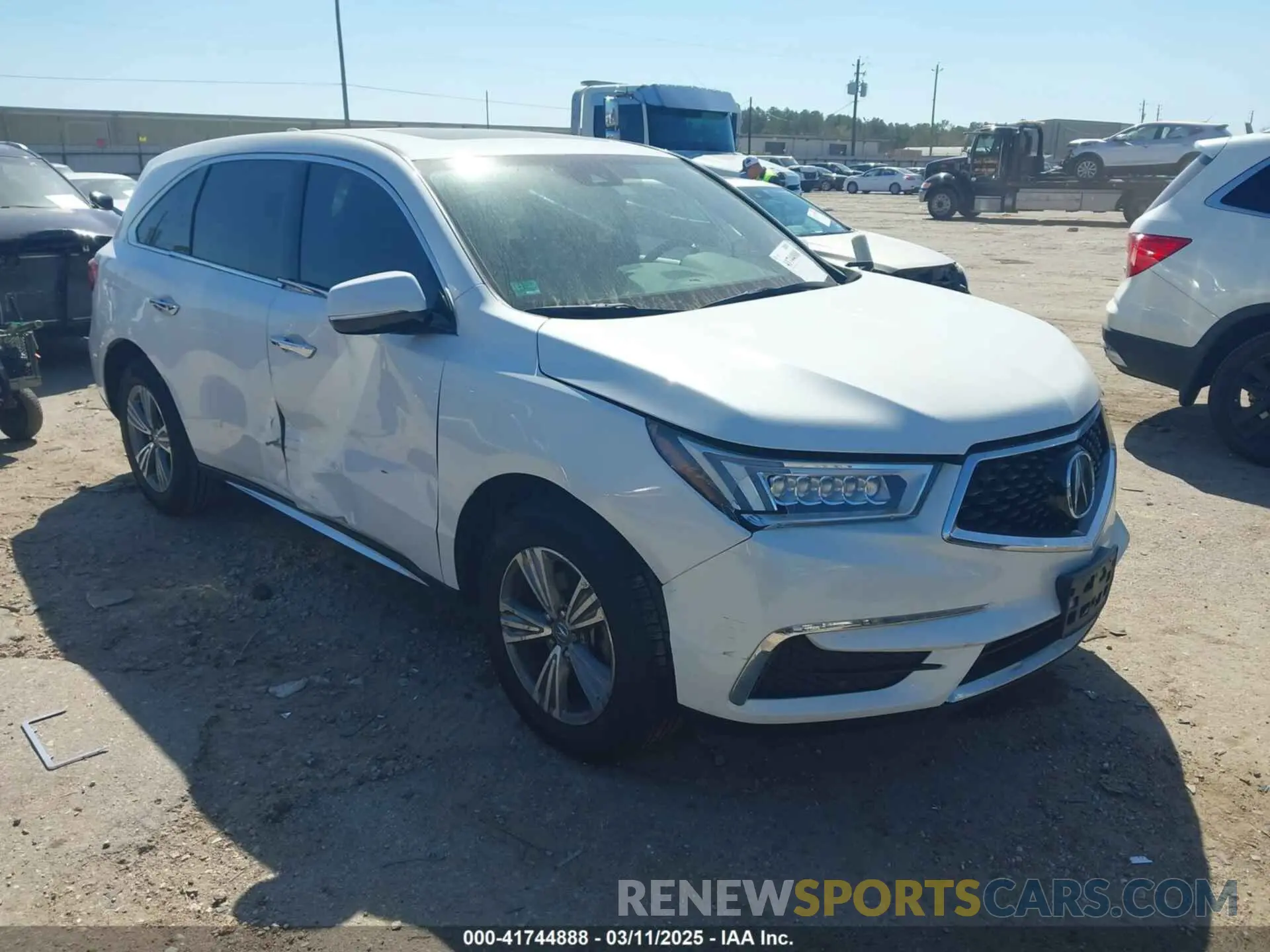 1 Photograph of a damaged car 5J8YD3H37LL004154 ACURA MDX 2020