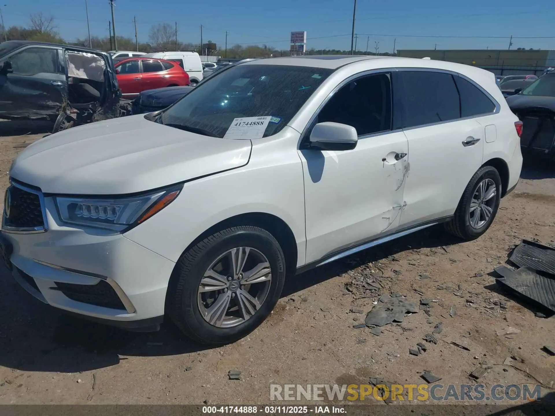 2 Photograph of a damaged car 5J8YD3H37LL004154 ACURA MDX 2020
