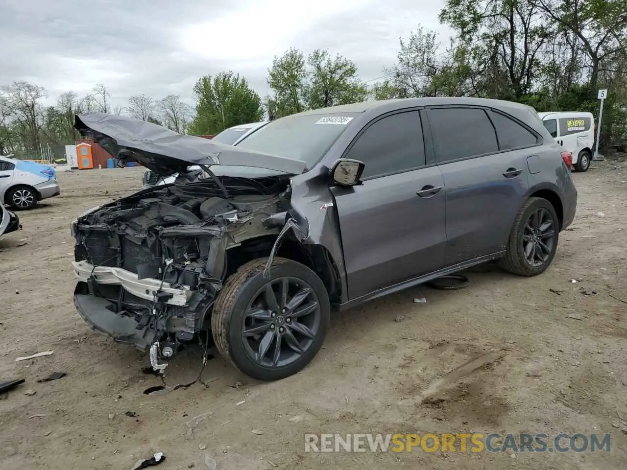 1 Photograph of a damaged car 5J8YD4H00LL029179 ACURA MDX 2020