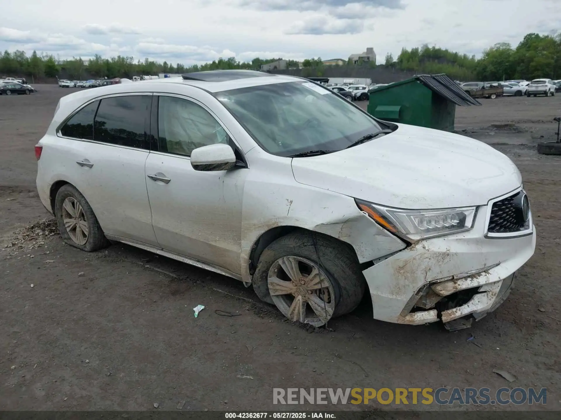 1 Photograph of a damaged car 5J8YD4H30LL047319 ACURA MDX 2020