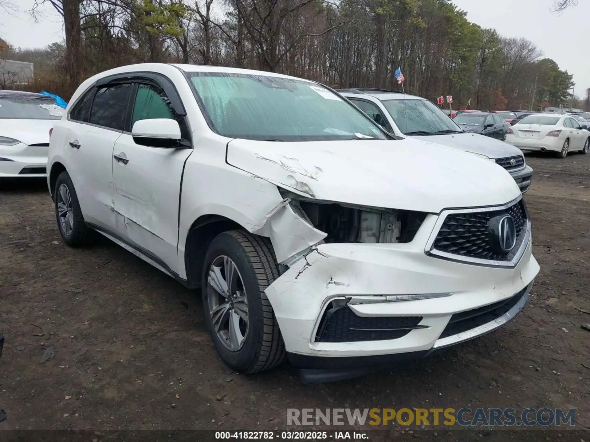 1 Photograph of a damaged car 5J8YD4H32LL002611 ACURA MDX 2020