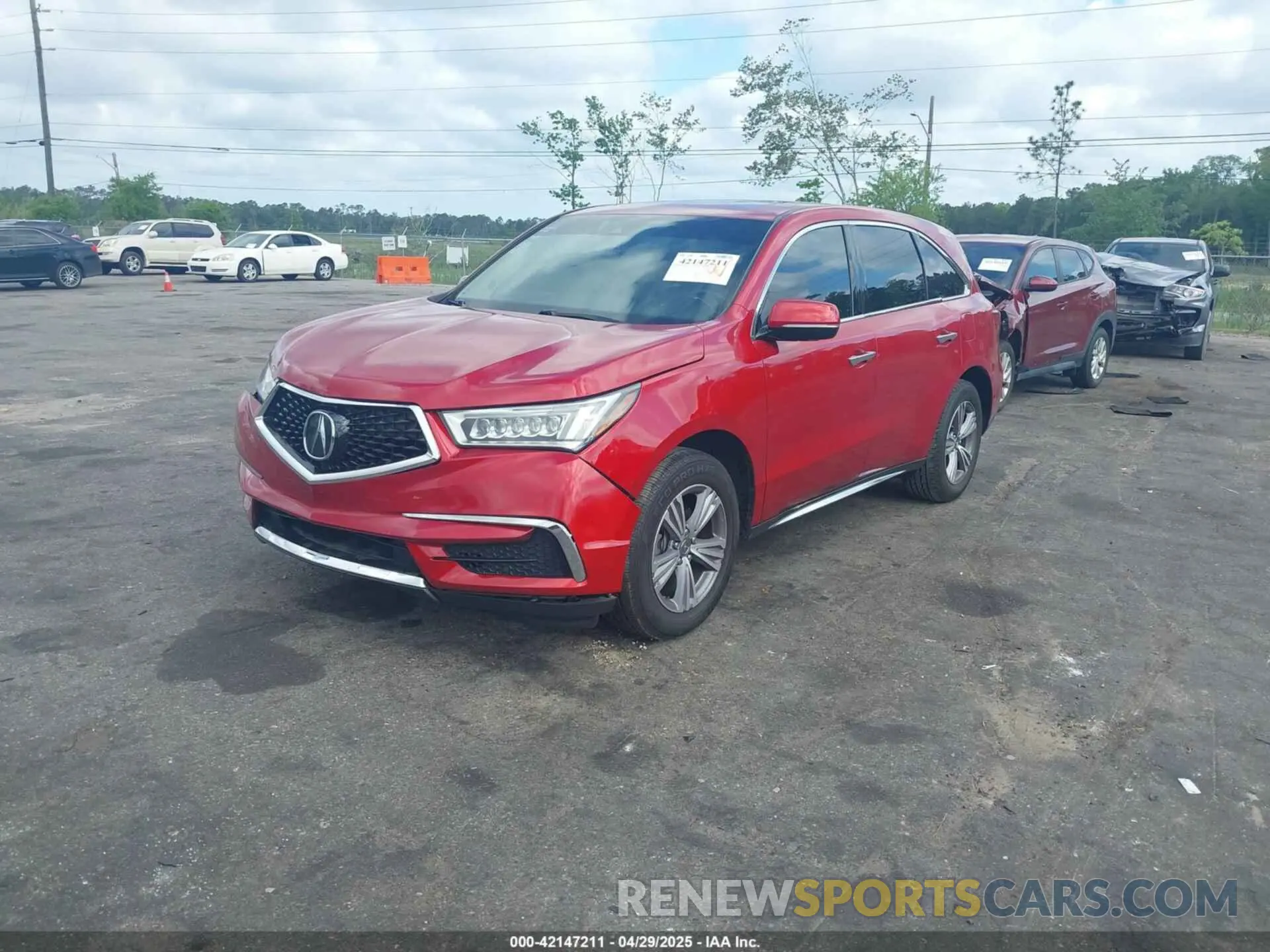 2 Photograph of a damaged car 5J8YD4H33LL033270 ACURA MDX 2020