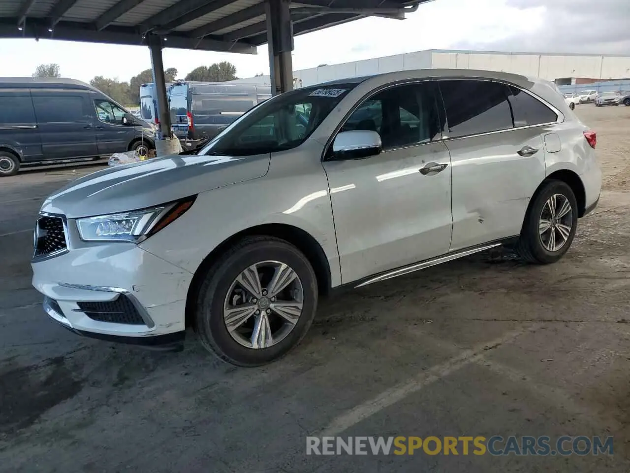 1 Photograph of a damaged car 5J8YD4H33LL034029 ACURA MDX 2020
