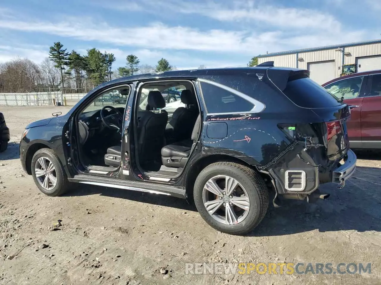2 Photograph of a damaged car 5J8YD4H34LL009298 ACURA MDX 2020