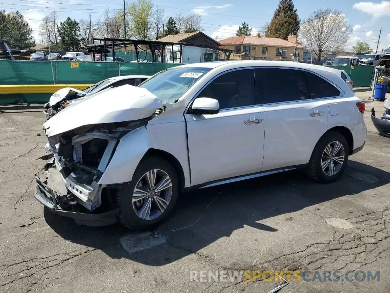 1 Photograph of a damaged car 5J8YD4H37LL002703 ACURA MDX 2020