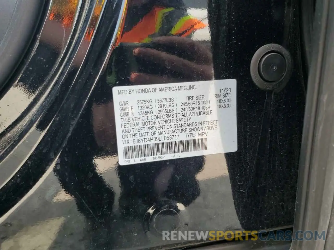 13 Photograph of a damaged car 5J8YD4H39LL053717 ACURA MDX 2020