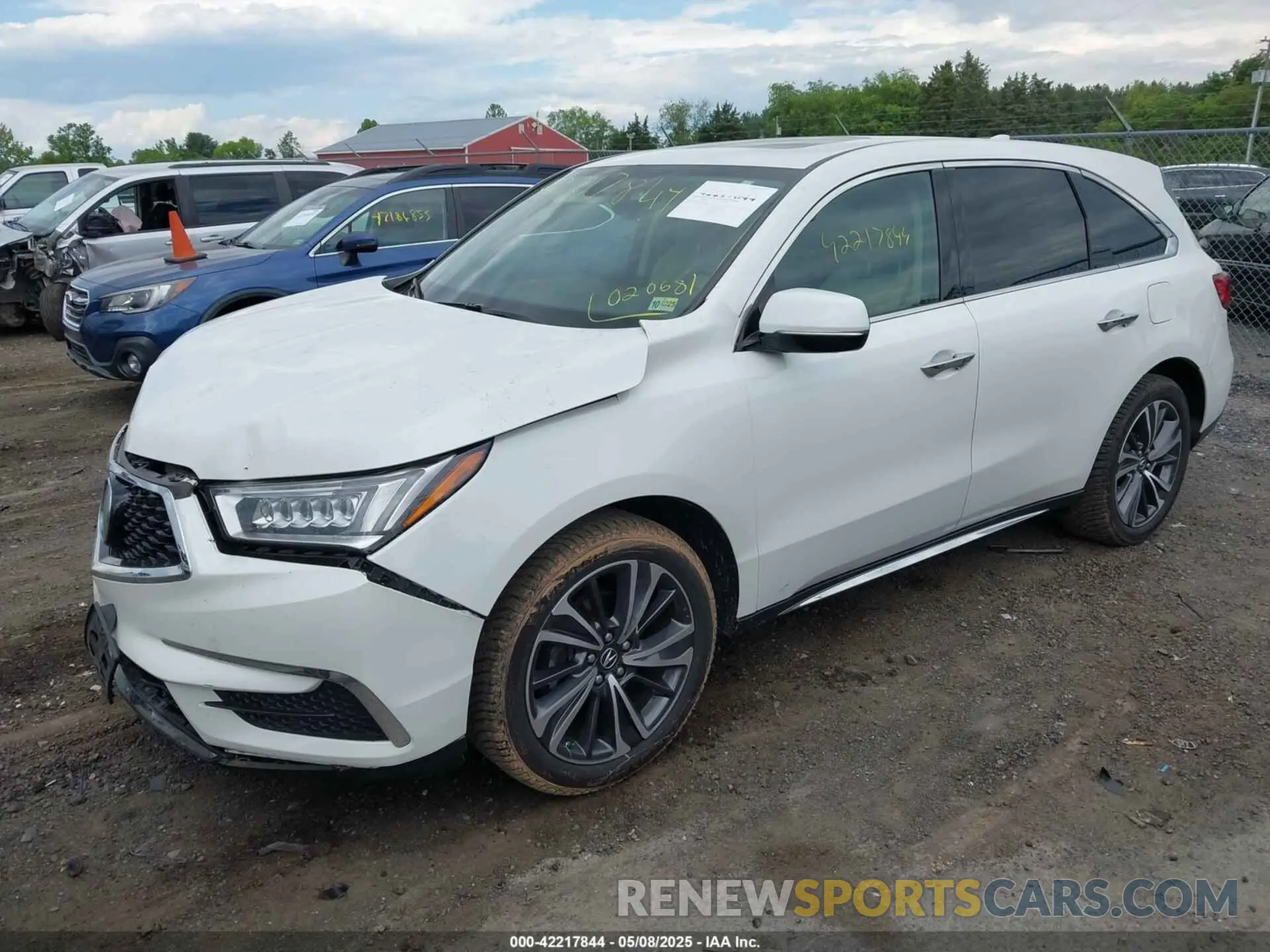 2 Photograph of a damaged car 5J8YD4H51LL020681 ACURA MDX 2020