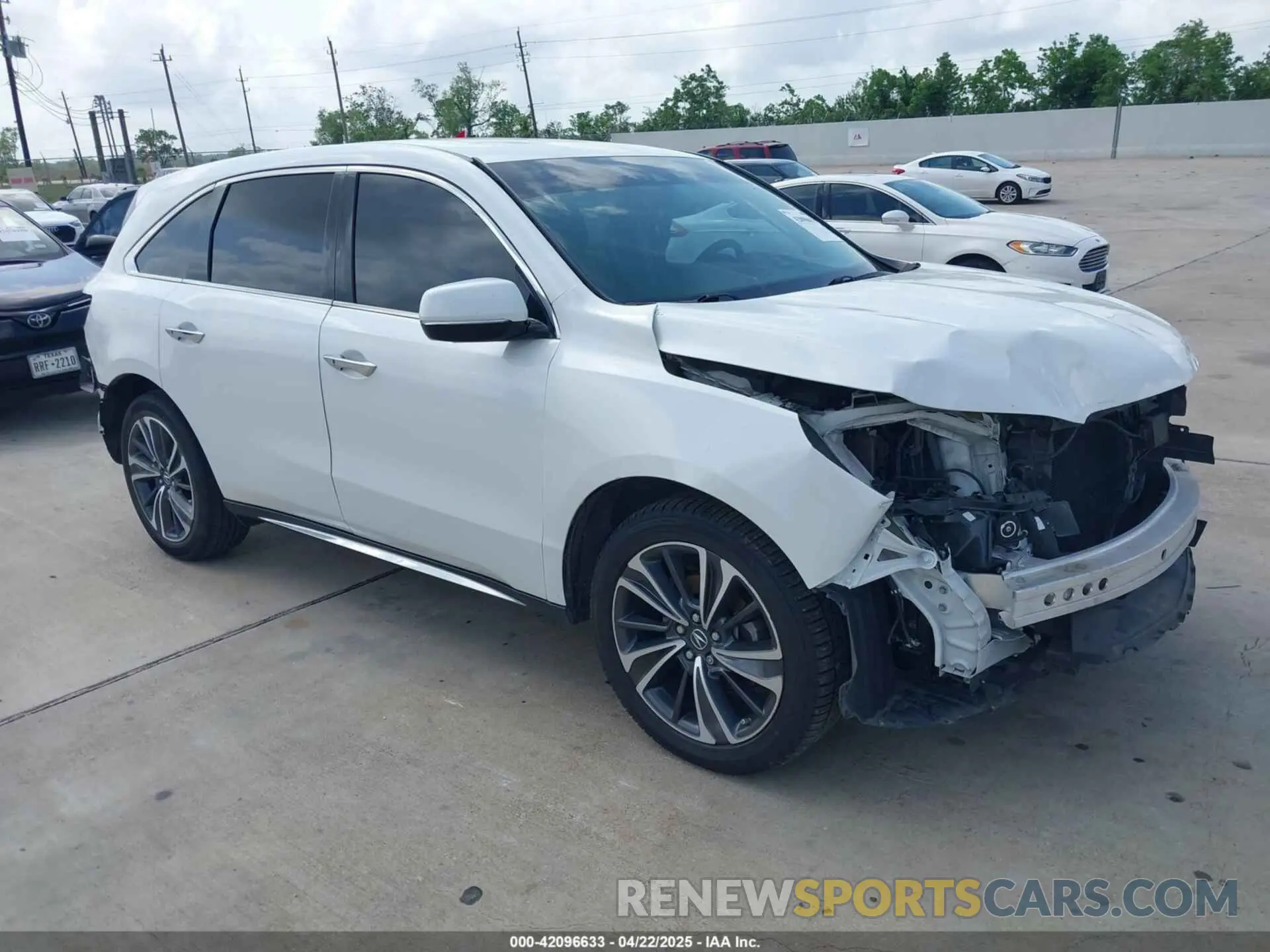 1 Photograph of a damaged car 5J8YD4H53LL023341 ACURA MDX 2020