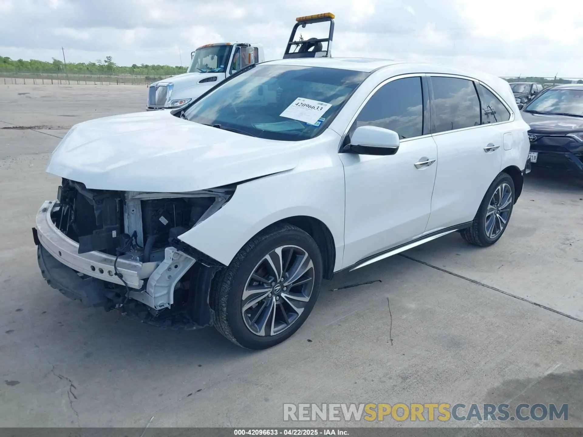 2 Photograph of a damaged car 5J8YD4H53LL023341 ACURA MDX 2020