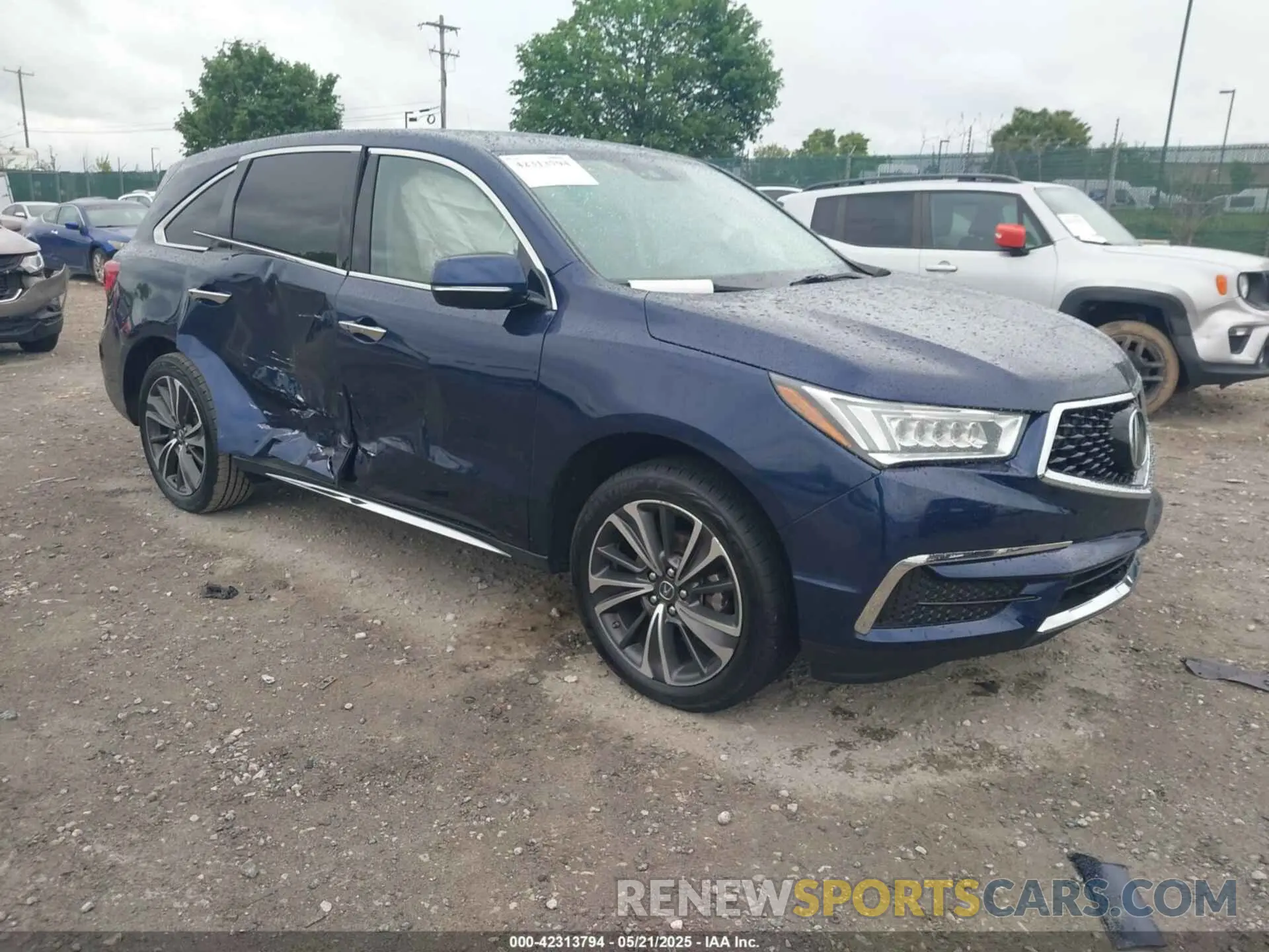 1 Photograph of a damaged car 5J8YD4H57LL003061 ACURA MDX 2020