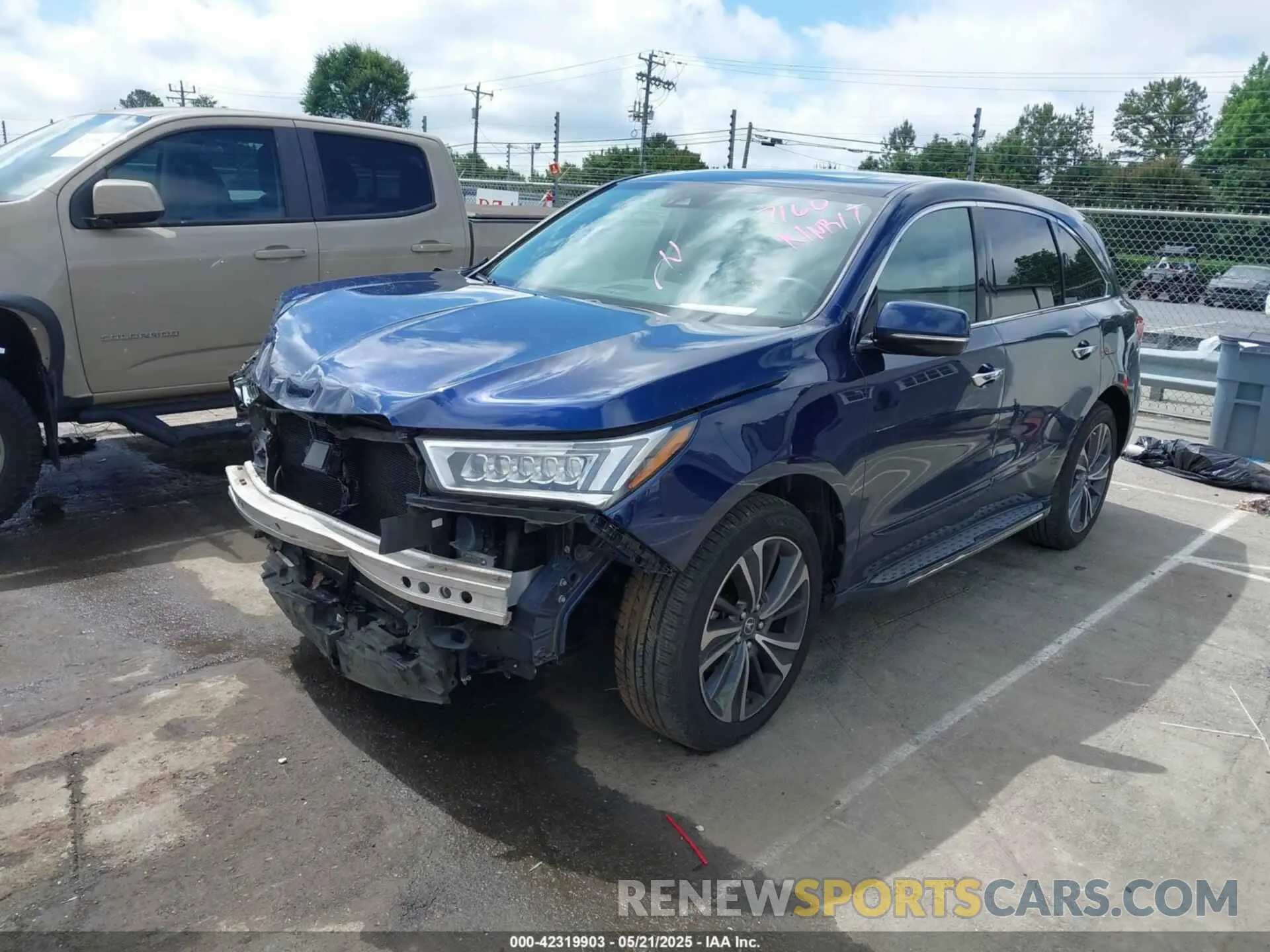 2 Photograph of a damaged car 5J8YD4H57LL007160 ACURA MDX 2020