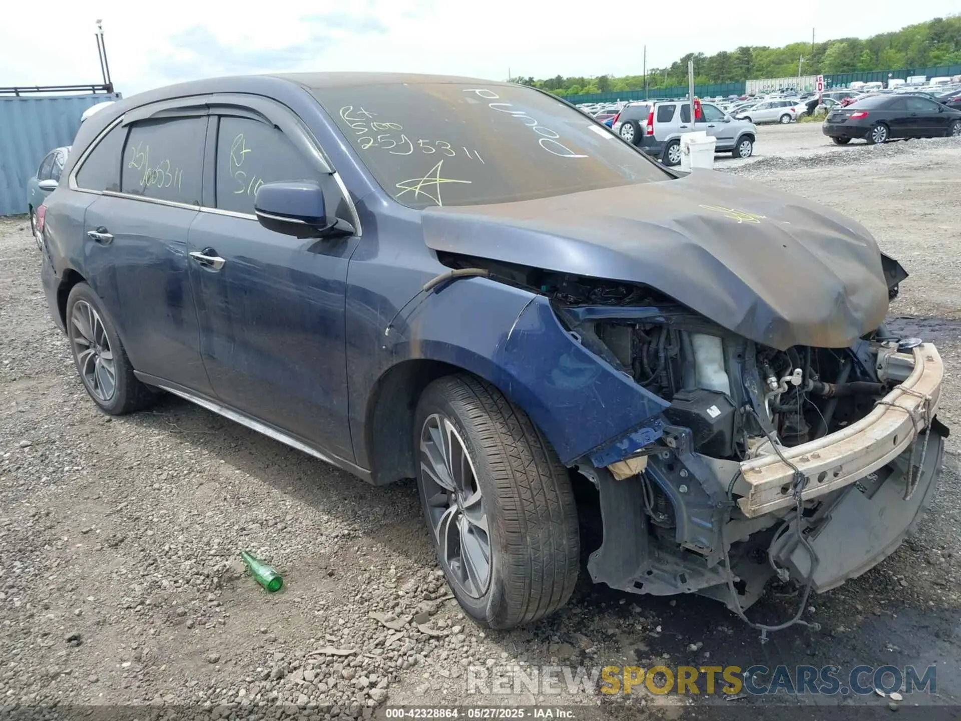 1 Photograph of a damaged car 5J8YD4H5XLL057051 ACURA MDX 2020