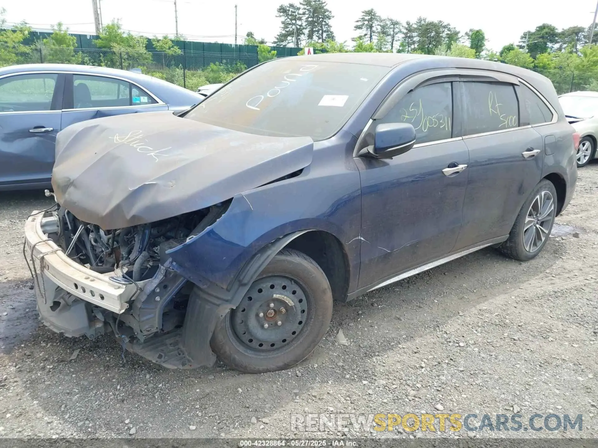 2 Photograph of a damaged car 5J8YD4H5XLL057051 ACURA MDX 2020