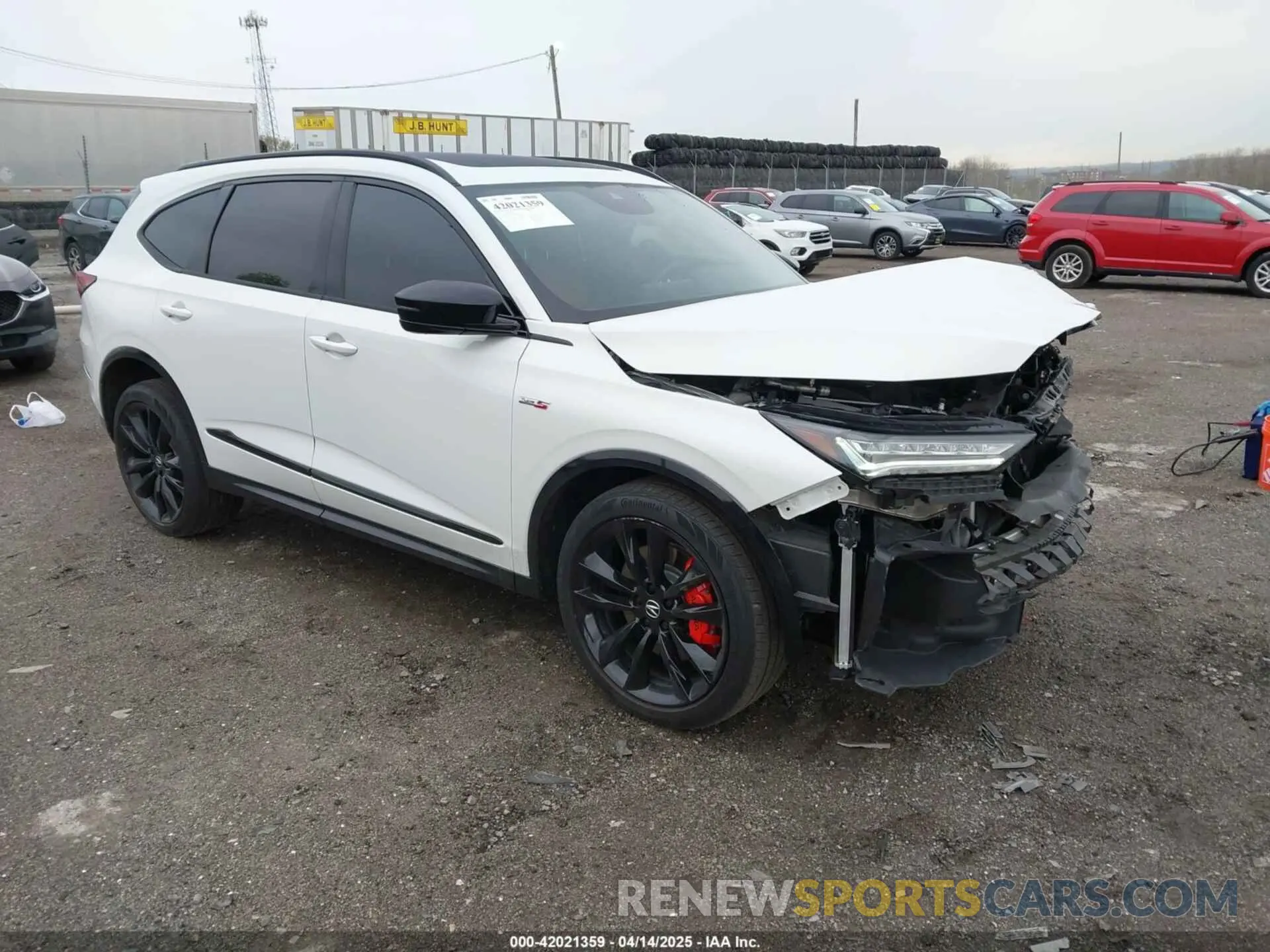 1 Photograph of a damaged car 5J8YD8H82NL001478 ACURA MDX 2022