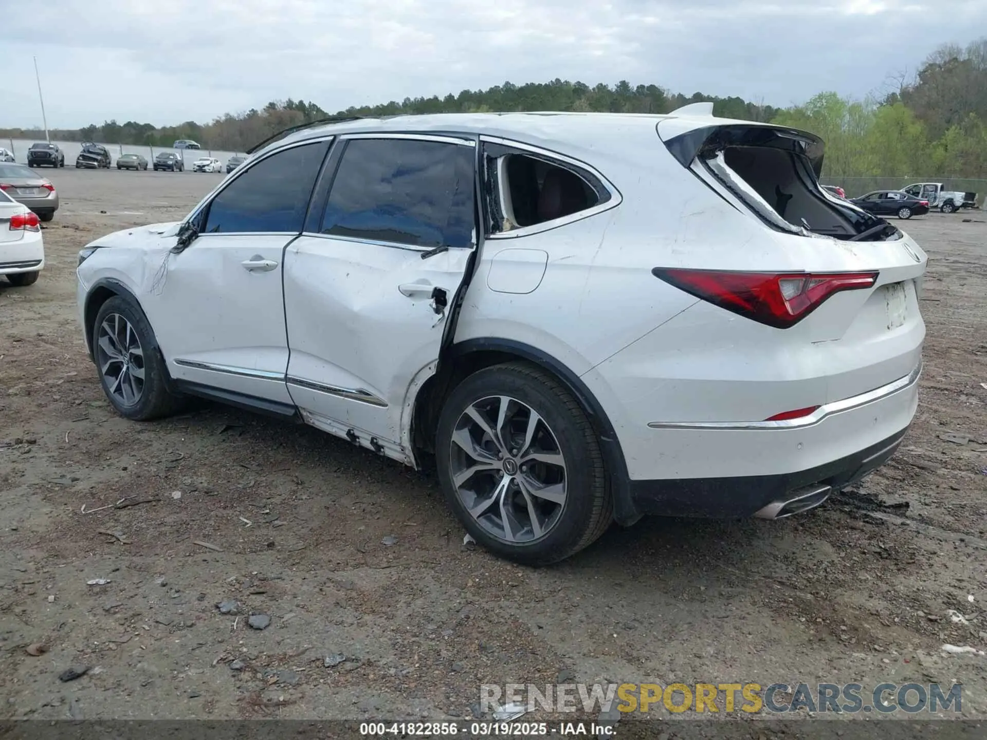 3 Photograph of a damaged car 5J8YD9H41NL012345 ACURA MDX 2022