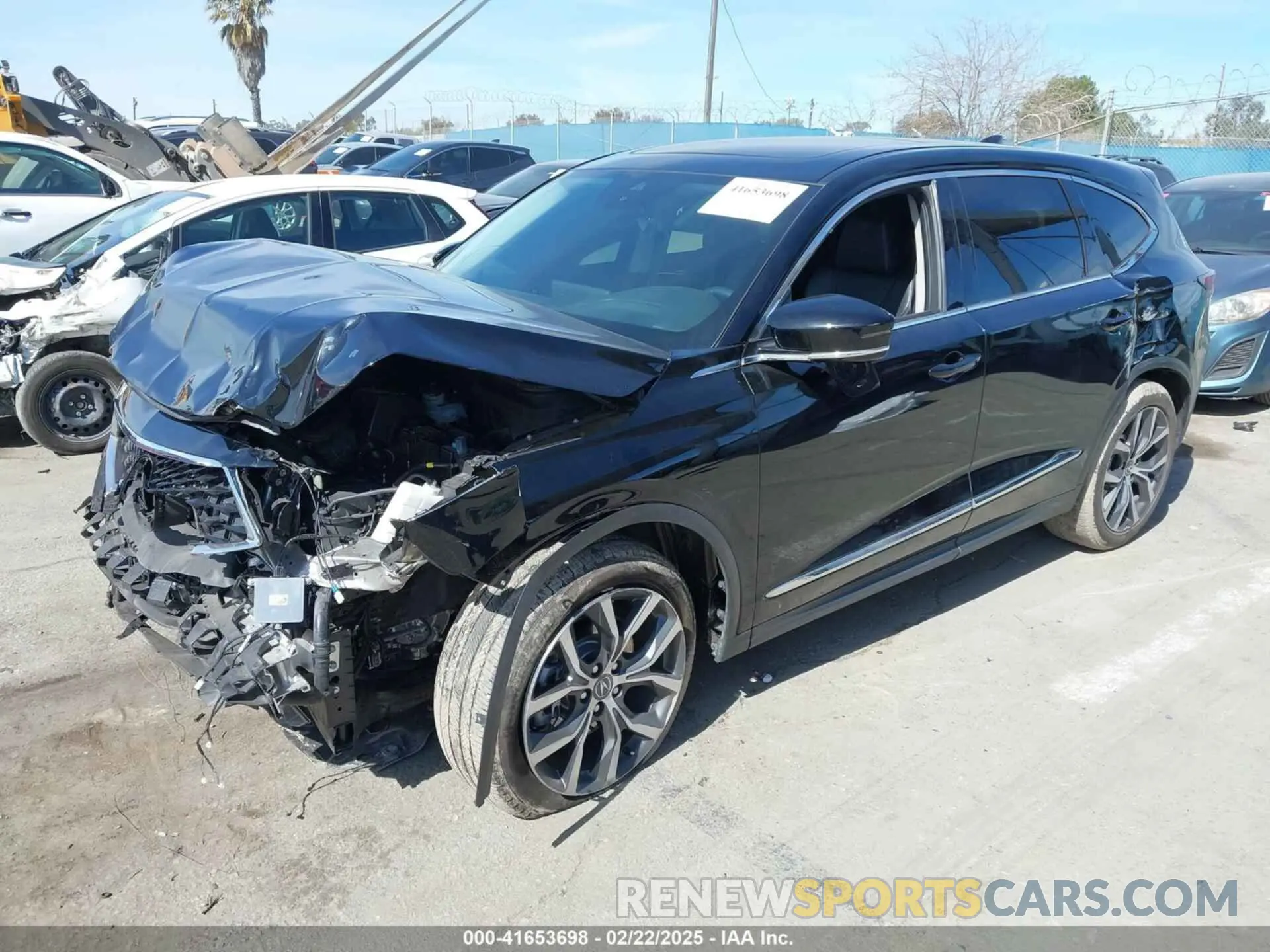 2 Photograph of a damaged car 5J8YD9H43NL001430 ACURA MDX 2022