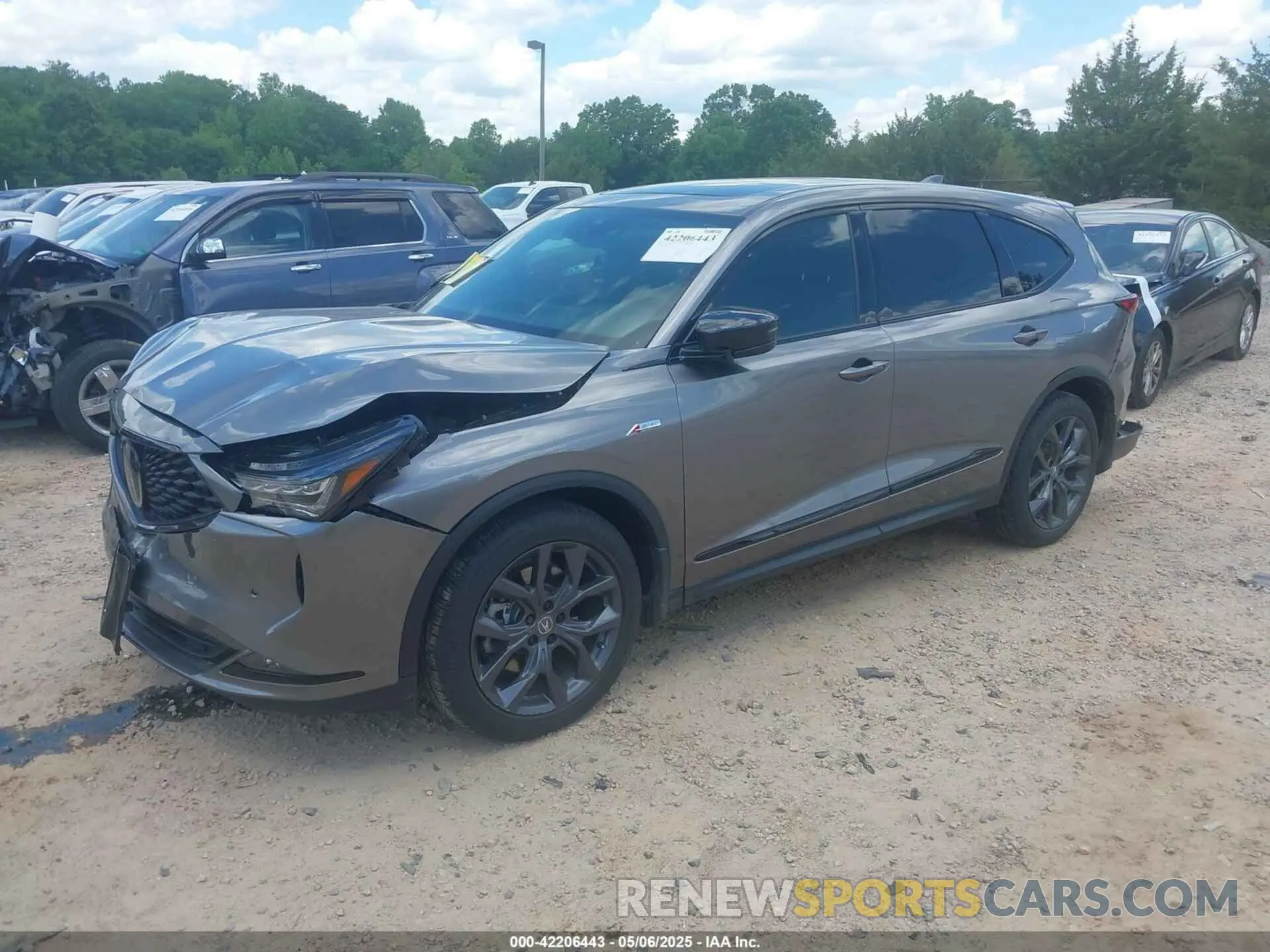 2 Photograph of a damaged car 5J8YE1H05NL018631 ACURA MDX 2022