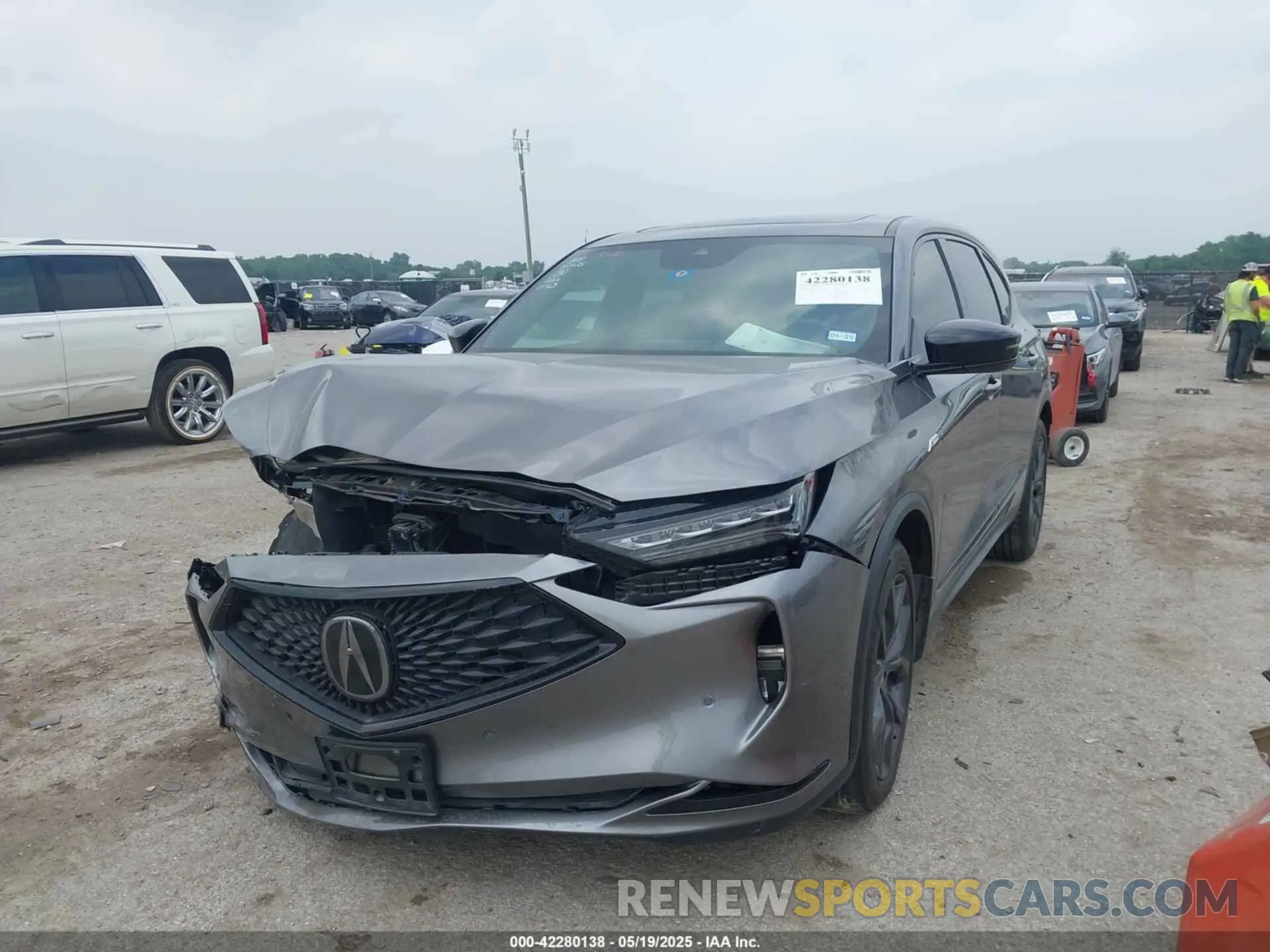 2 Photograph of a damaged car 5J8YE1H06NL050763 ACURA MDX 2022