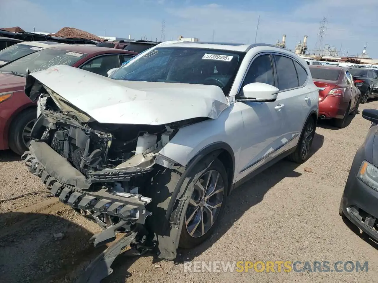 1 Photograph of a damaged car 5J8YE1H41NL020797 ACURA MDX 2022