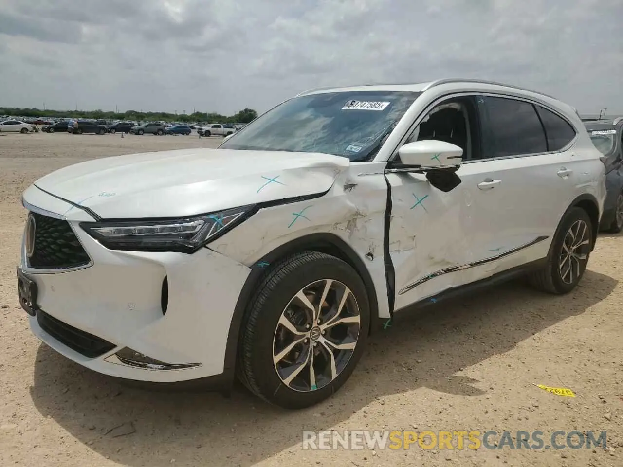 1 Photograph of a damaged car 5J8YE1H43NL051064 ACURA MDX 2022