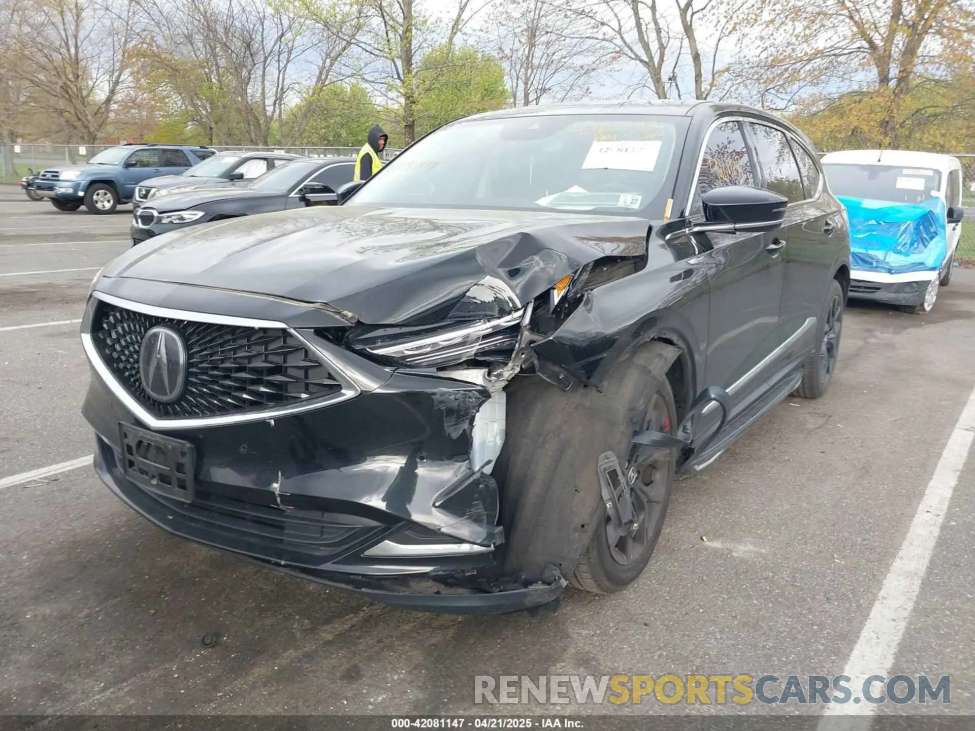 2 Photograph of a damaged car 5J8YE1H44NL036511 ACURA MDX 2022