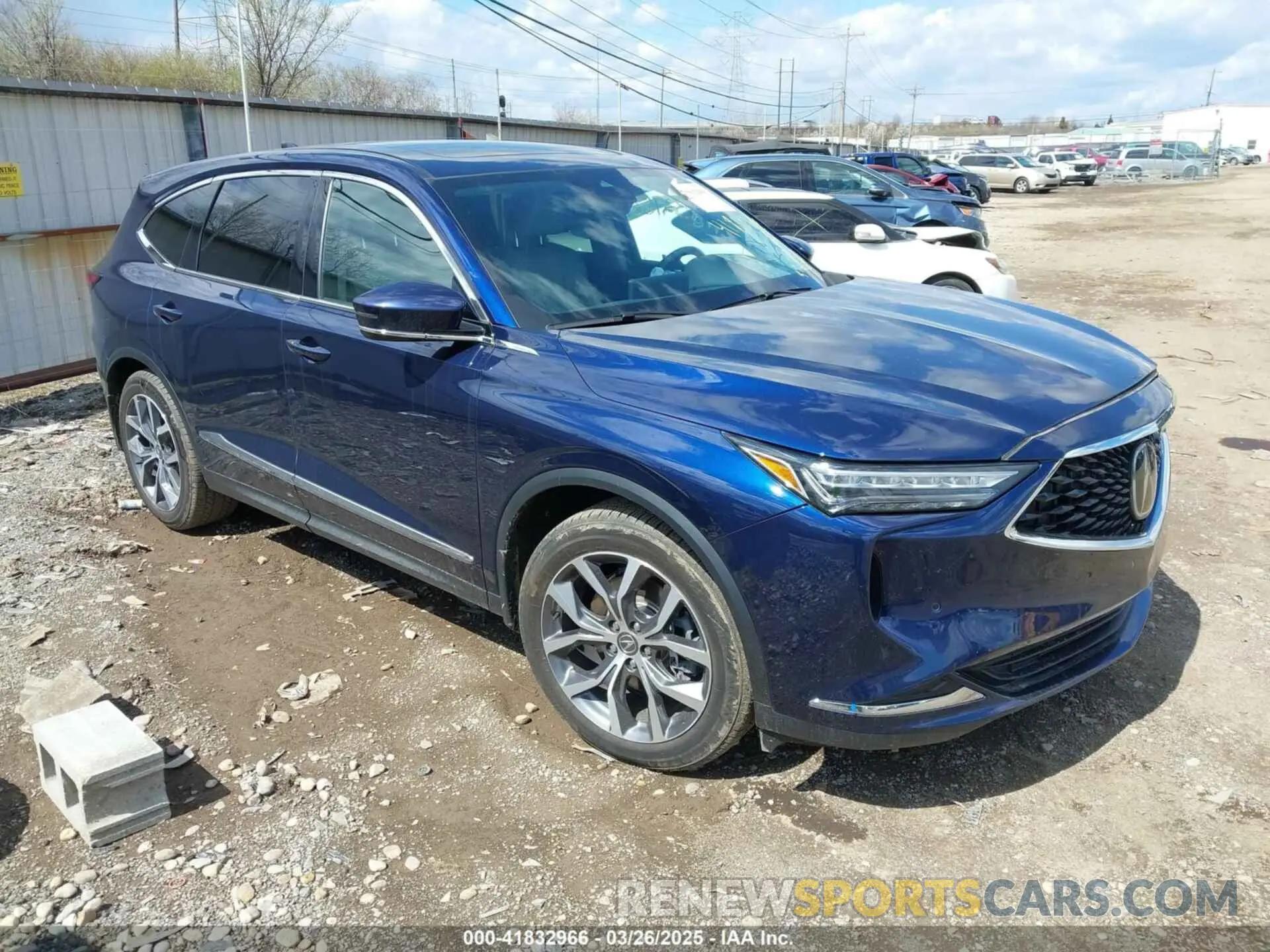 1 Photograph of a damaged car 5J8YE1H47NL026765 ACURA MDX 2022