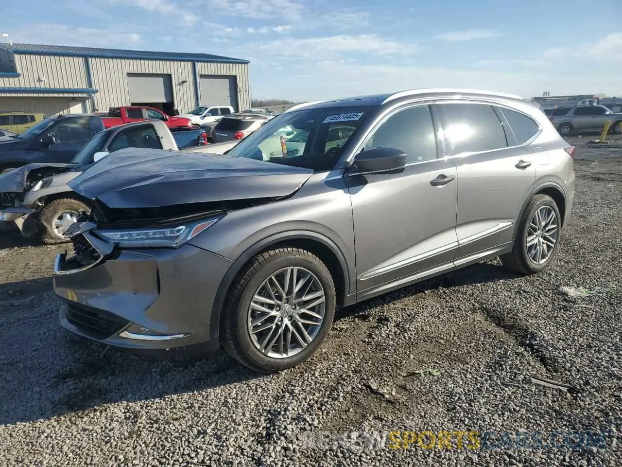 1 Photograph of a damaged car 5J8YE1H88NL003790 ACURA MDX 2022