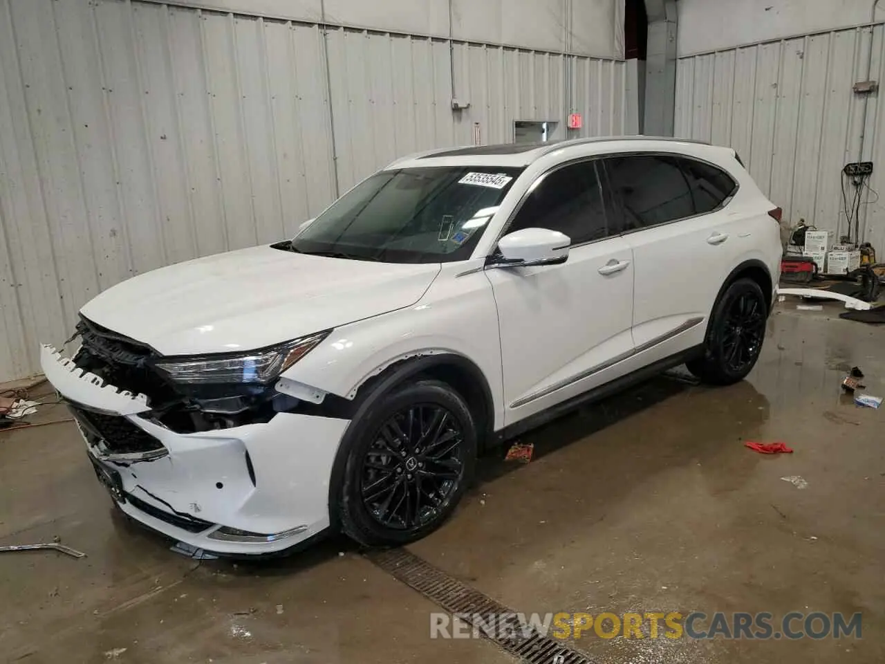 1 Photograph of a damaged car 5J8YE1H89NL040444 ACURA MDX 2022