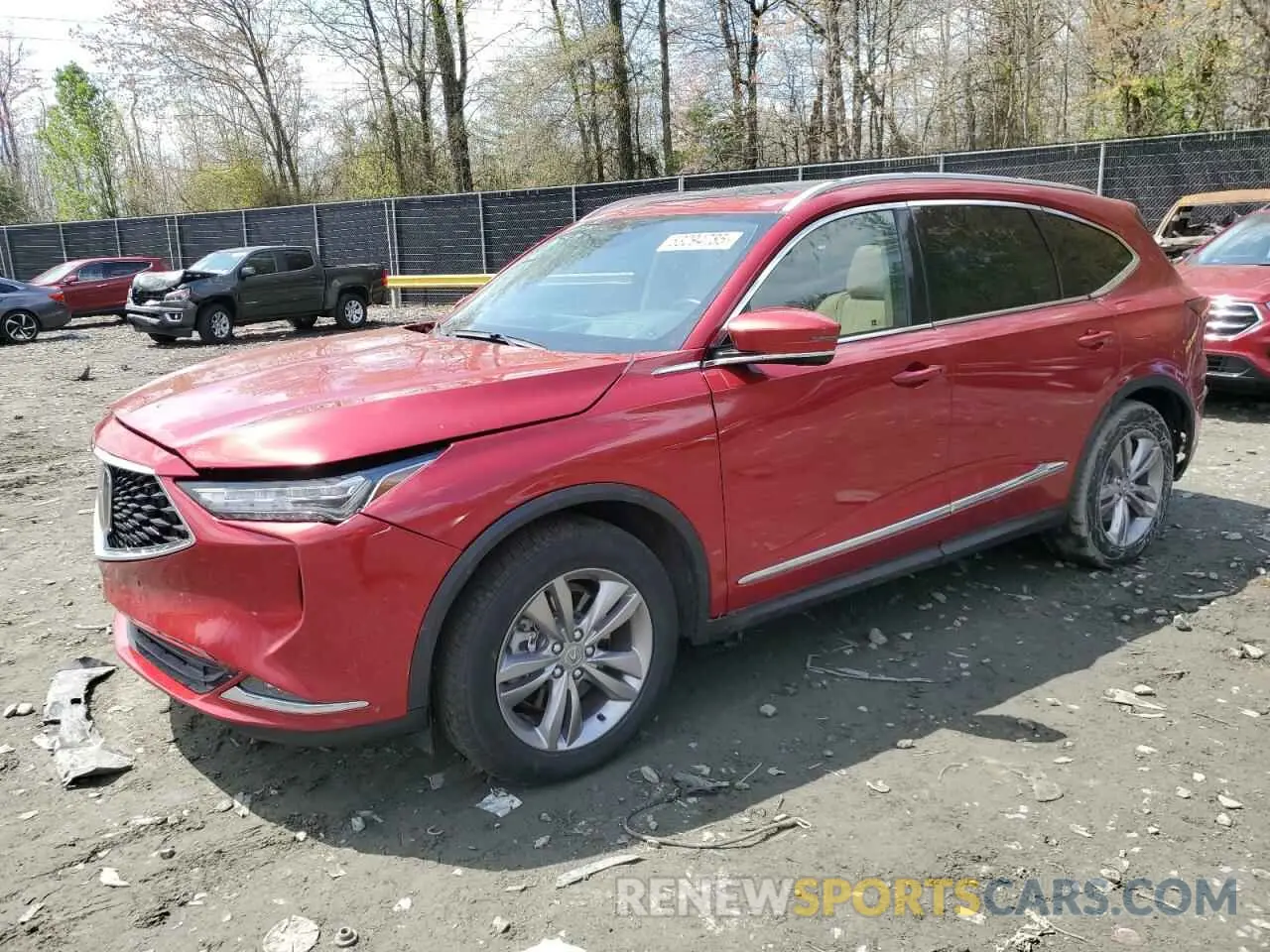 1 Photograph of a damaged car 5J8YE1H80PL017704 ACURA MDX 2023
