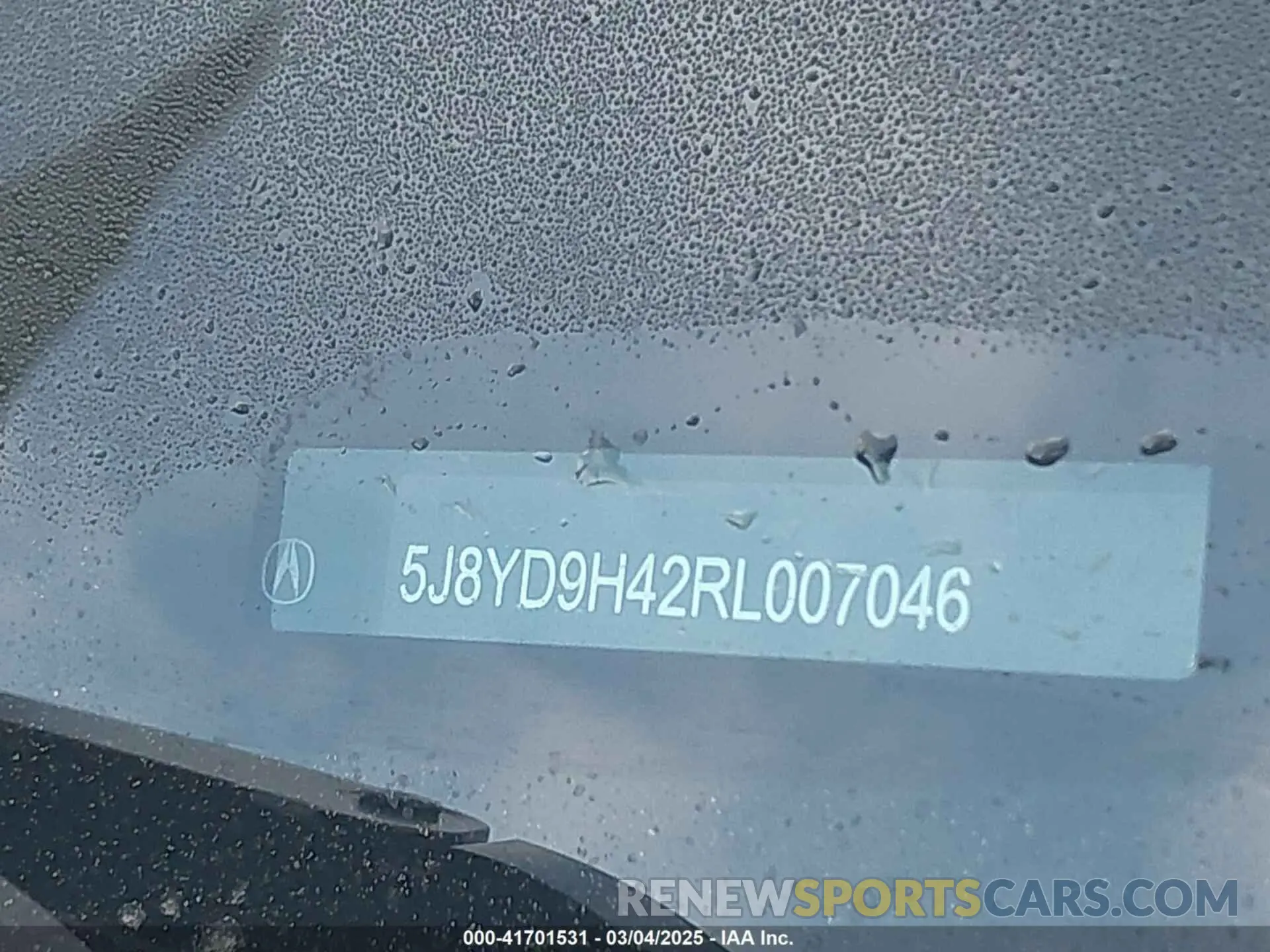 9 Photograph of a damaged car 5J8YD9H42RL007046 ACURA MDX 2024