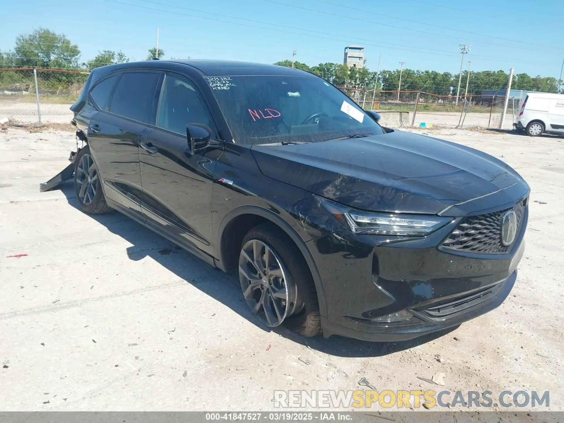1 Photograph of a damaged car 5J8YE1H06RL023004 ACURA MDX 2024