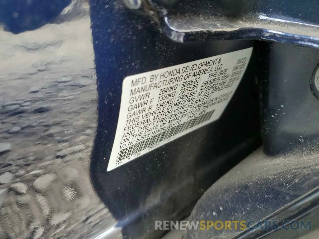14 Photograph of a damaged car 5J8YE1H49RL003770 ACURA MDX 2024