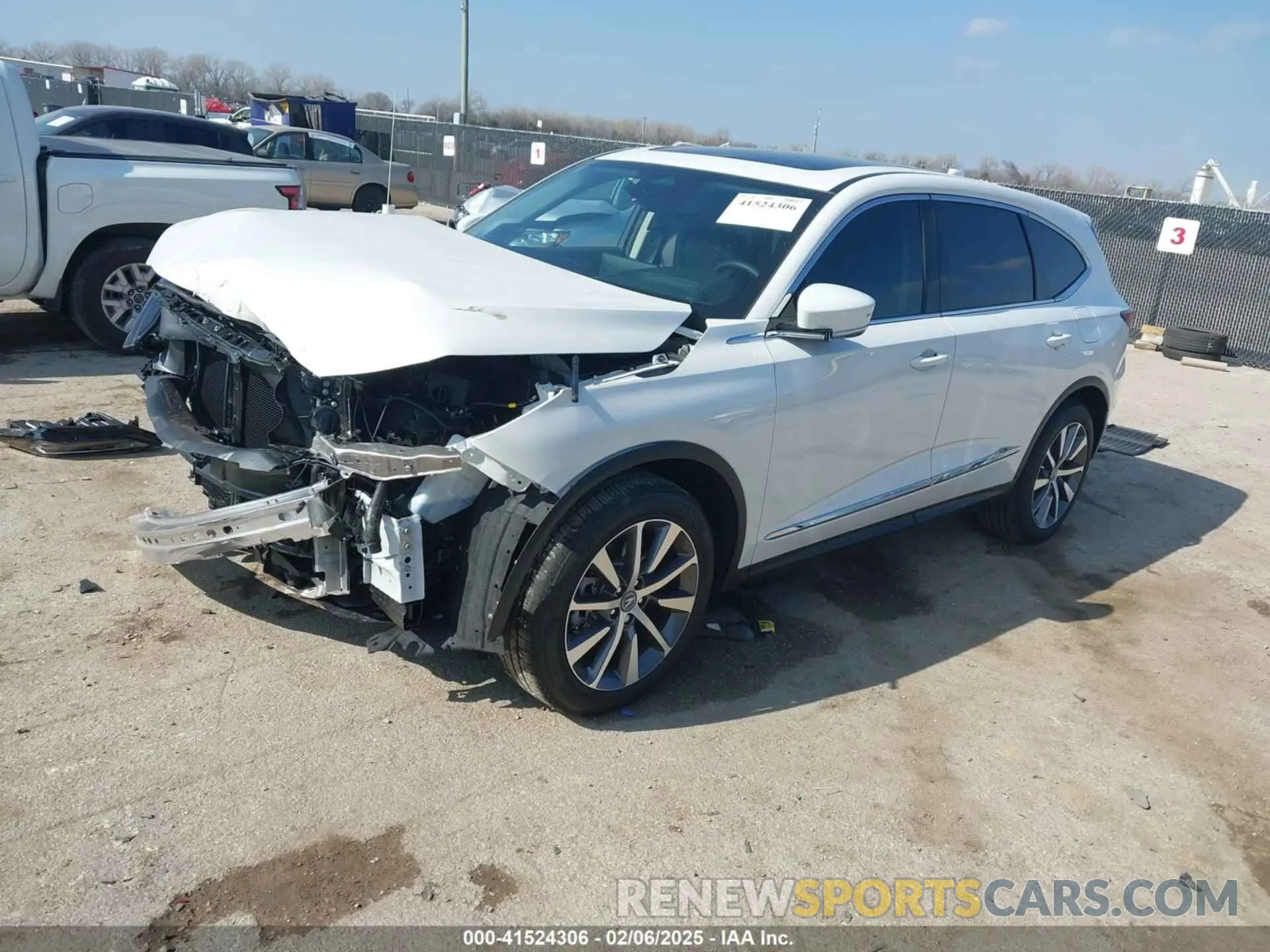 2 Photograph of a damaged car 5J8YE1H45SL020376 ACURA MDX 2025