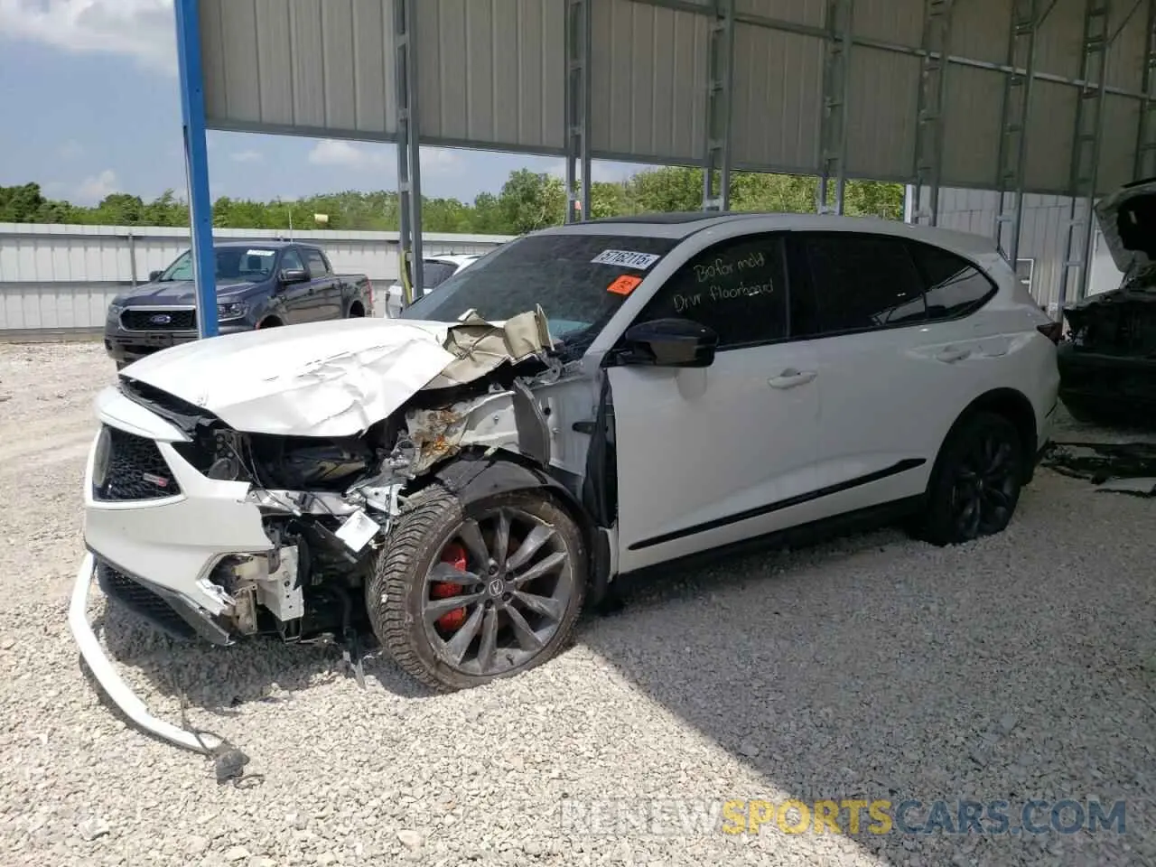1 Photograph of a damaged car 5J8YD8H99NL003432 ACURA MDX TYPE S 2022