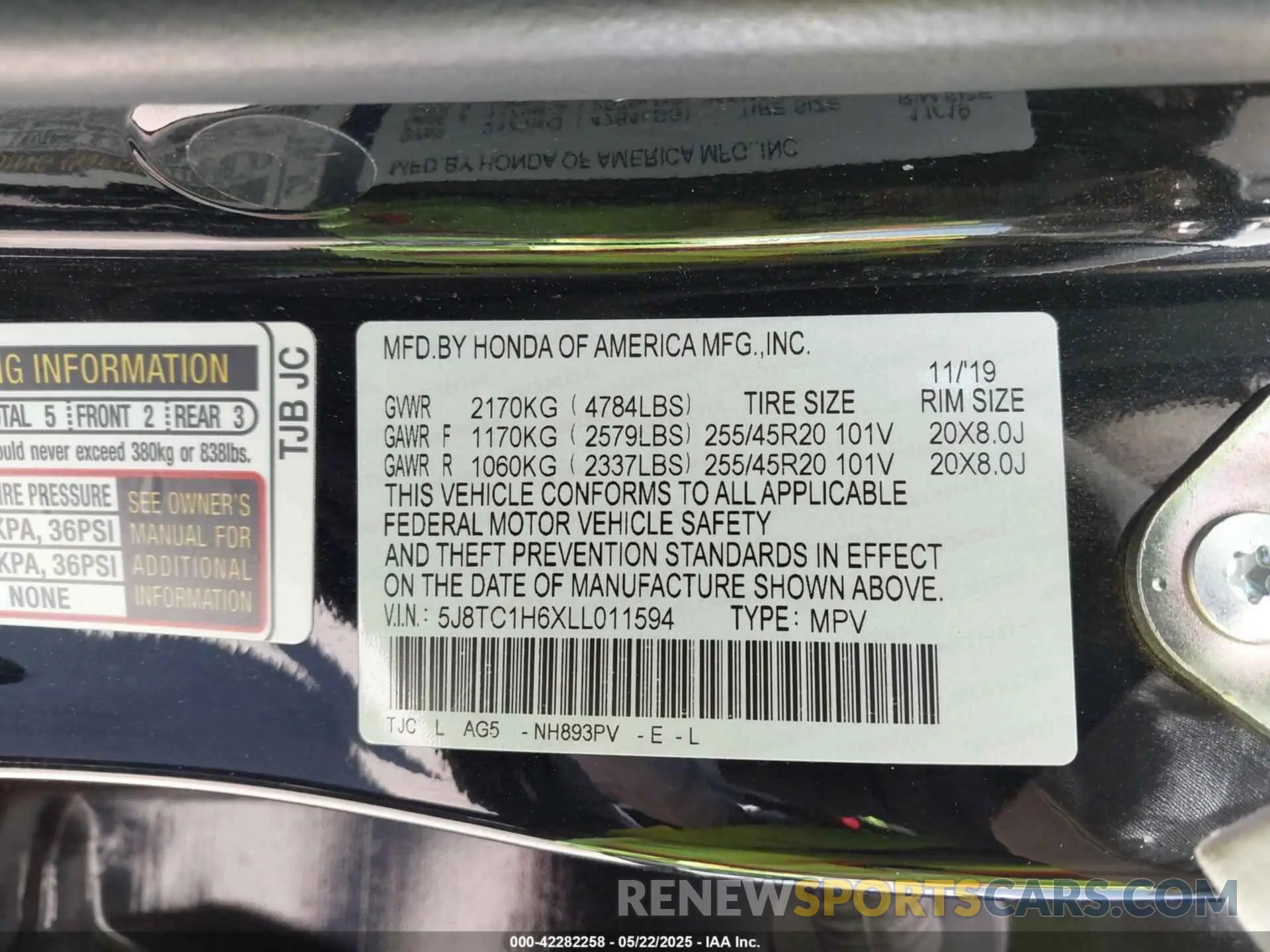 9 Photograph of a damaged car 5J8TC1H6XLL011594 ACURA RDX 2020