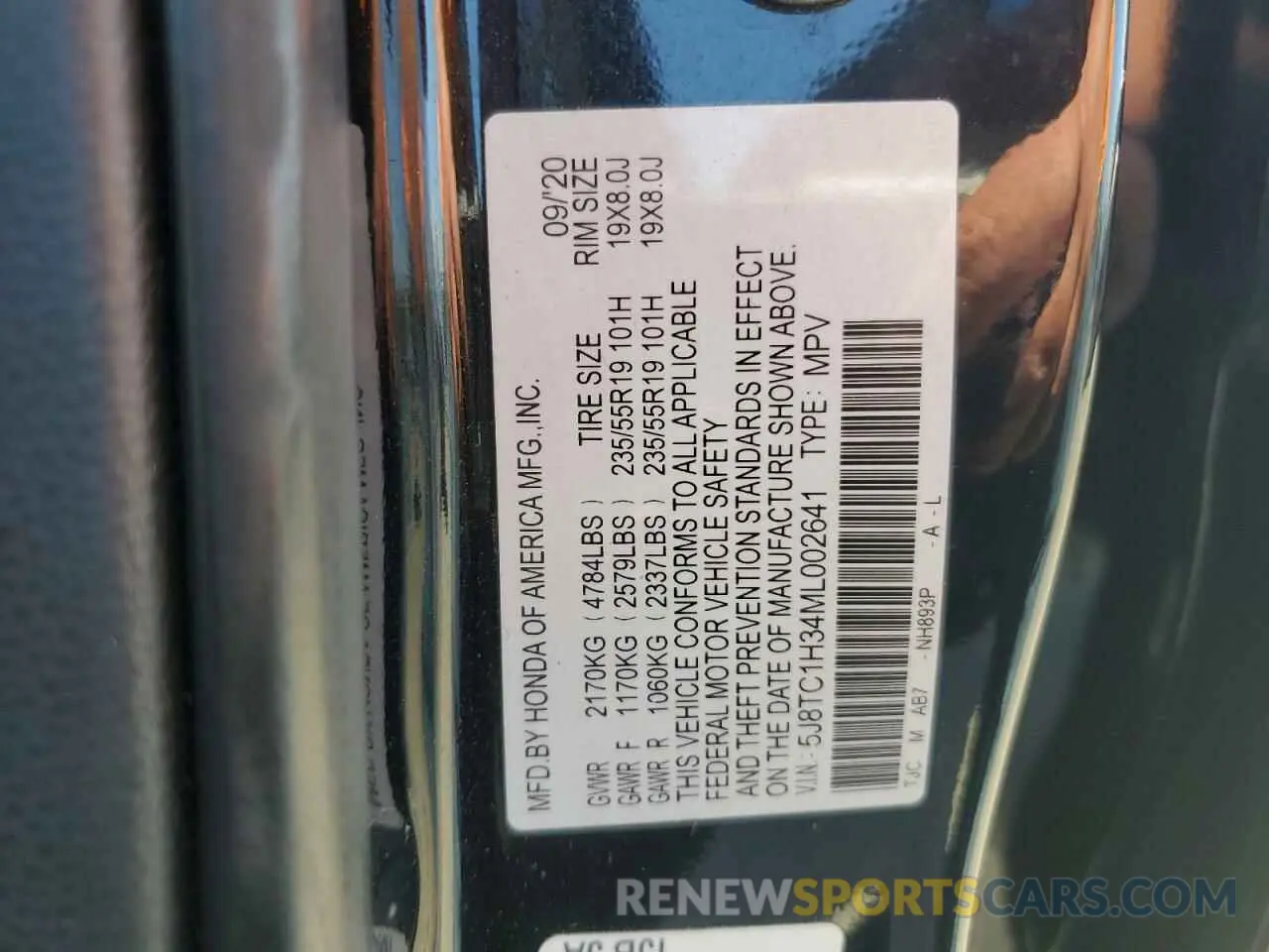 13 Photograph of a damaged car 5J8TC1H34ML002641 ACURA RDX 2021