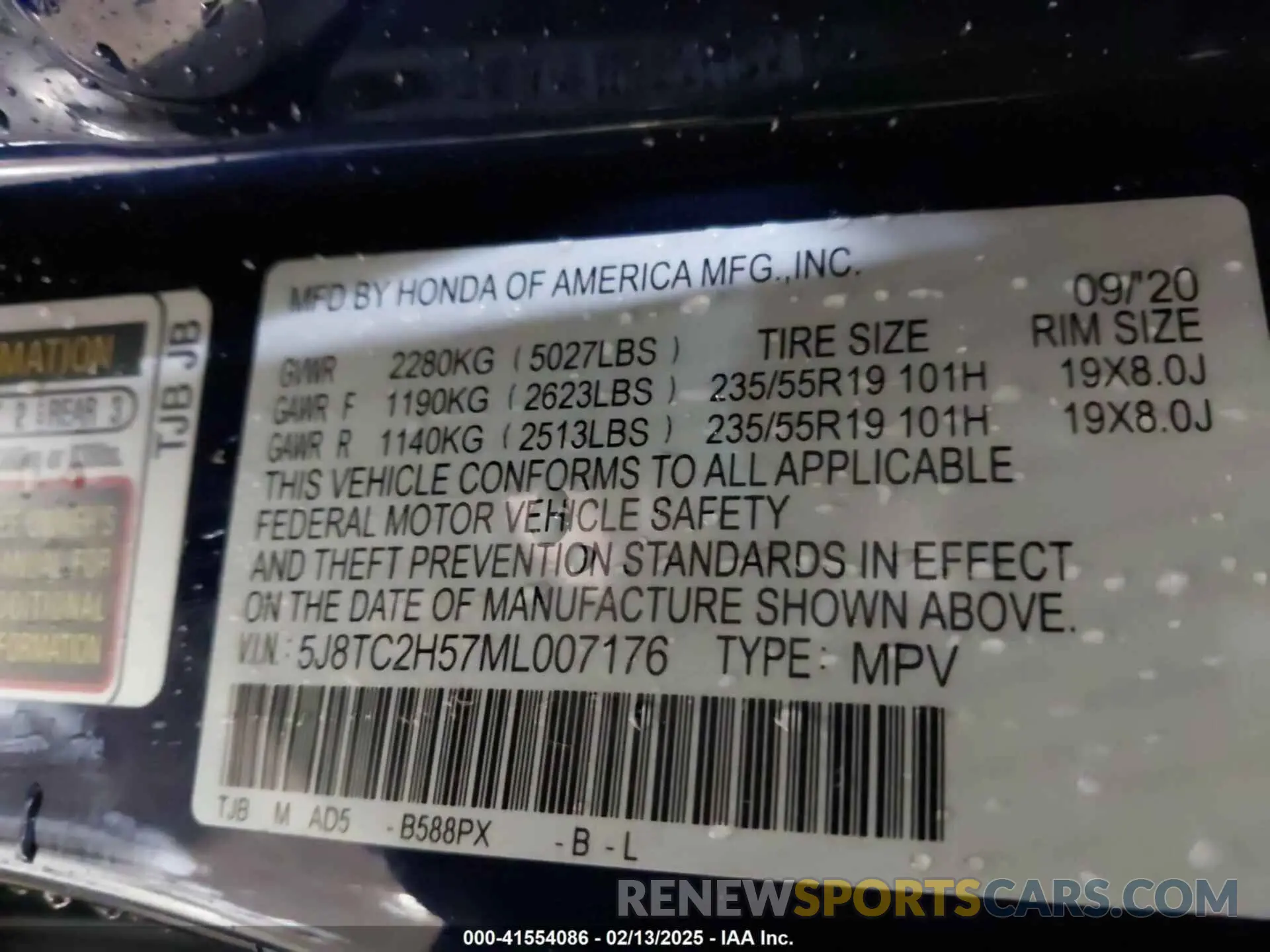 9 Photograph of a damaged car 5J8TC2H57ML007176 ACURA RDX 2021