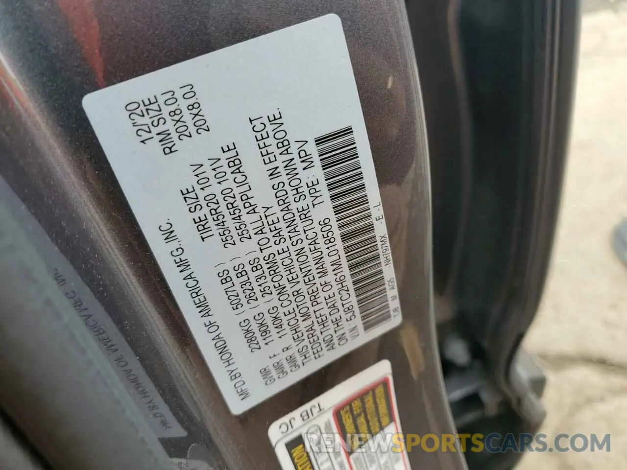 13 Photograph of a damaged car 5J8TC2H61ML018506 ACURA RDX 2021