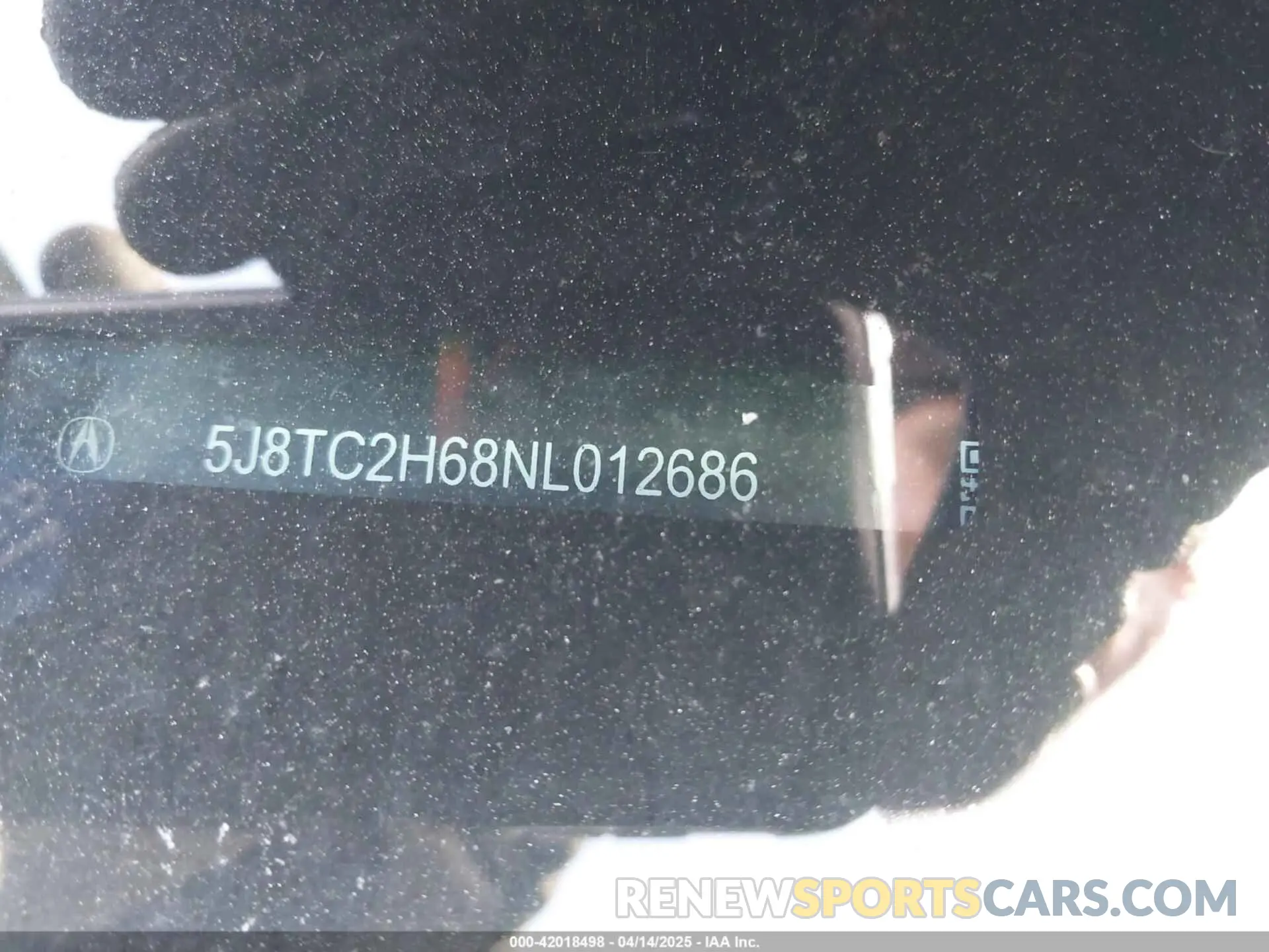 16 Photograph of a damaged car 5J8TC2H68NL012686 ACURA RDX 2022