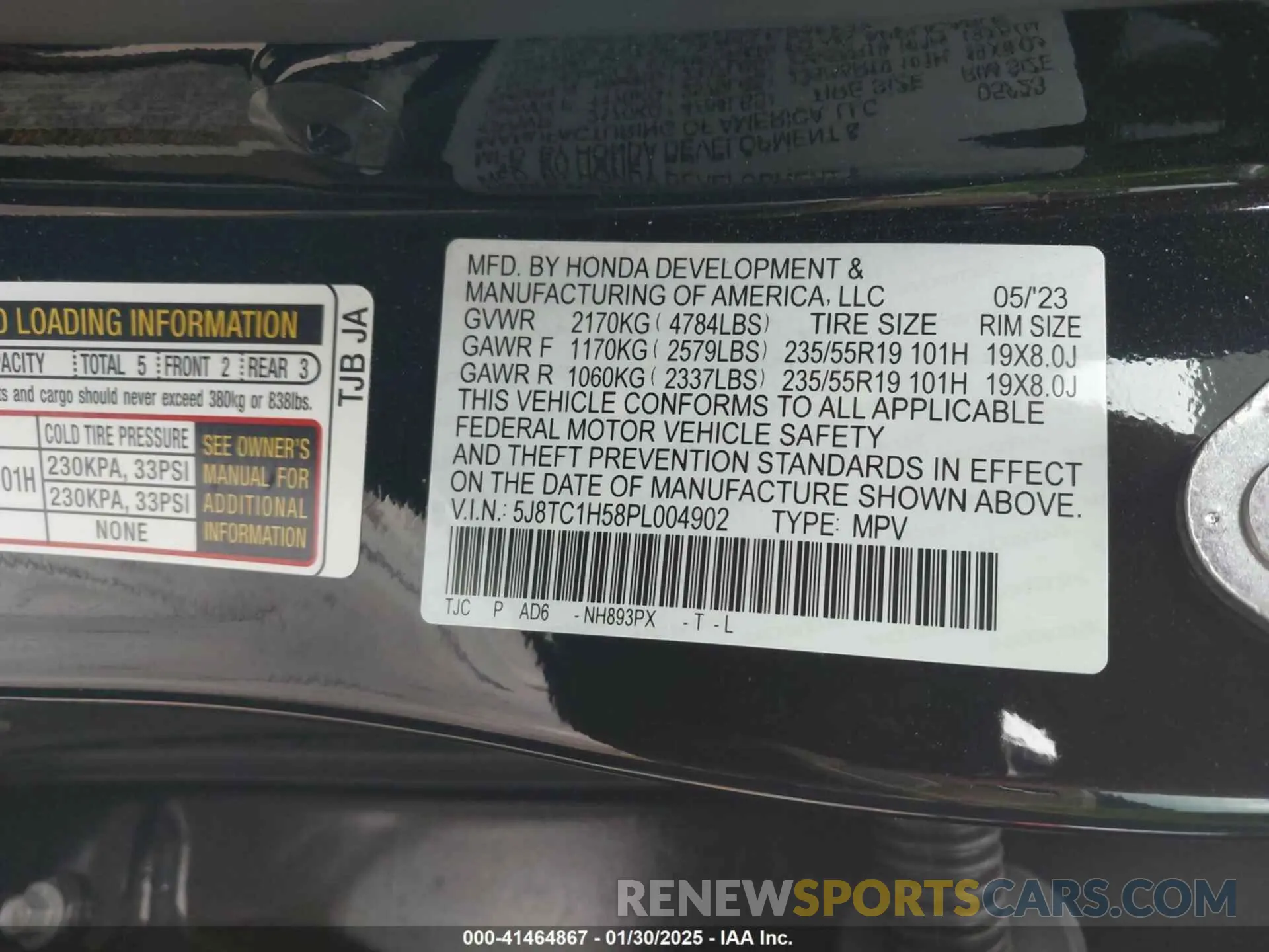 9 Photograph of a damaged car 5J8TC1H58PL004902 ACURA RDX 2023